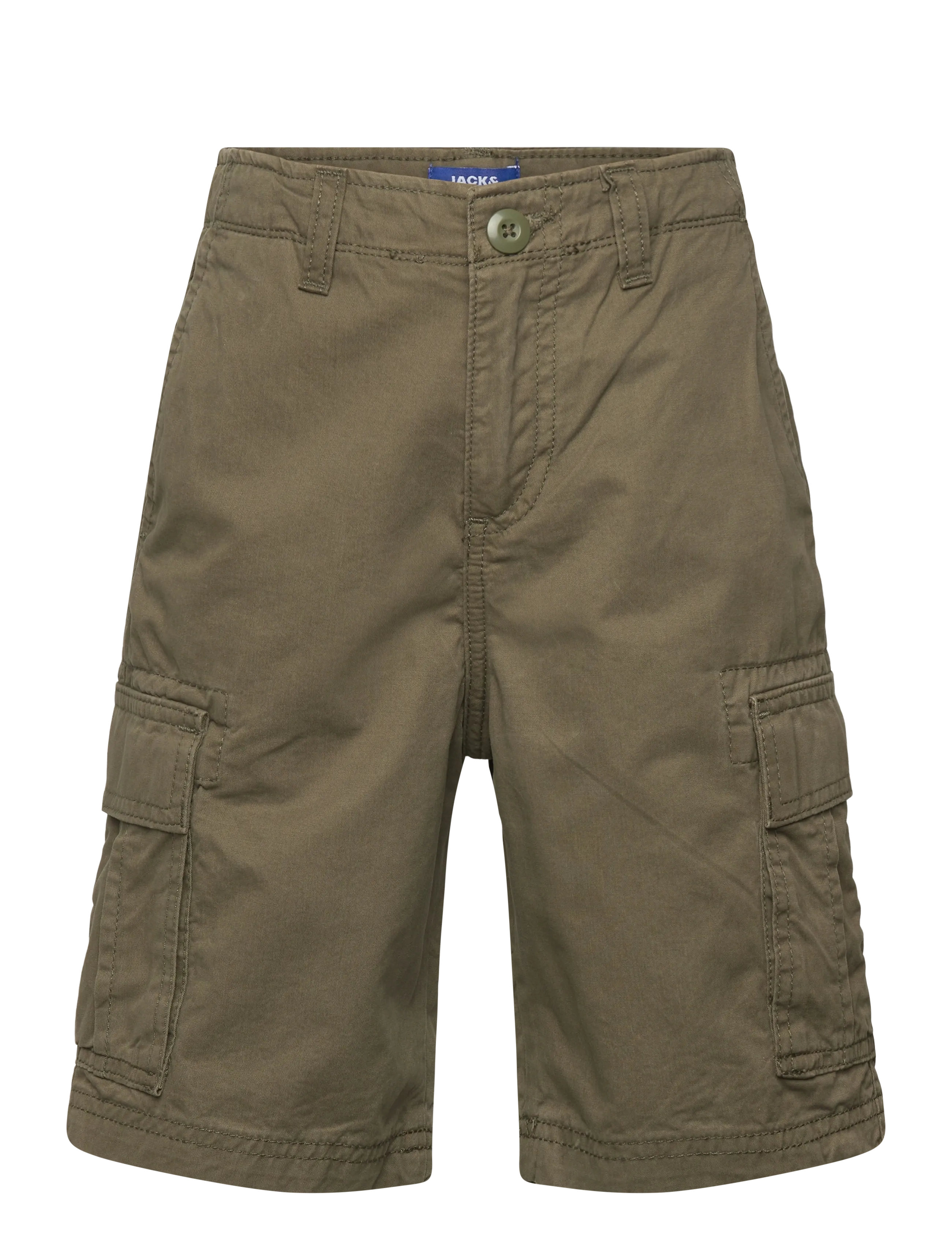Jack & Jones JPSTCOLE FRANK CARGO SHORT MID JNR - Shorts - OLIVE NIGHT / khaki/green