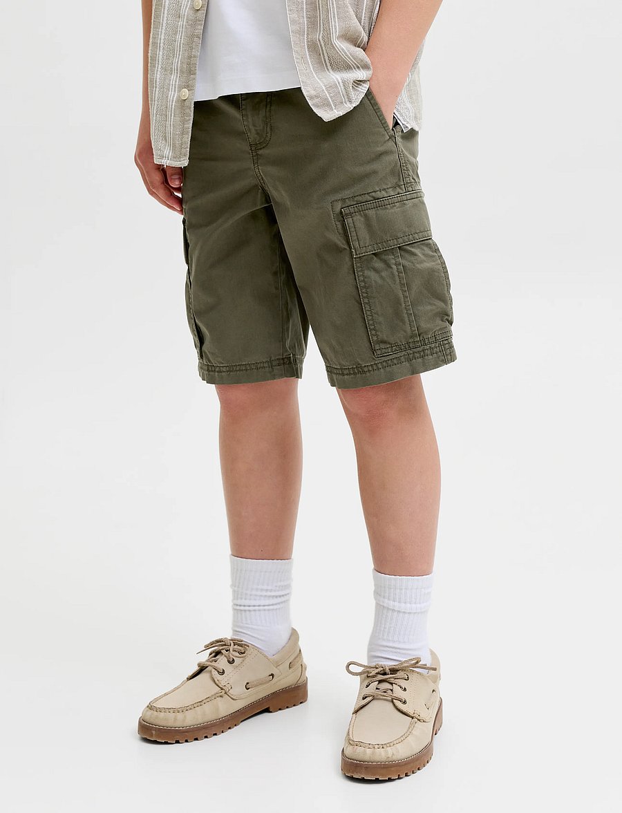 Jack & Jones - JPSTCOLE FRANK CARGO SHORT MID JNR - lühikesed kargopüksid - olive night - 0