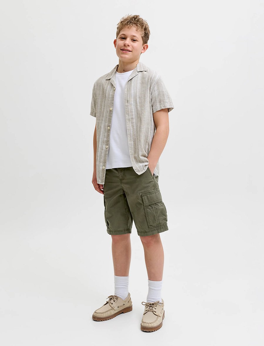Jack & Jones - JPSTCOLE FRANK CARGO SHORT MID JNR - lühikesed kargopüksid - olive night - 4