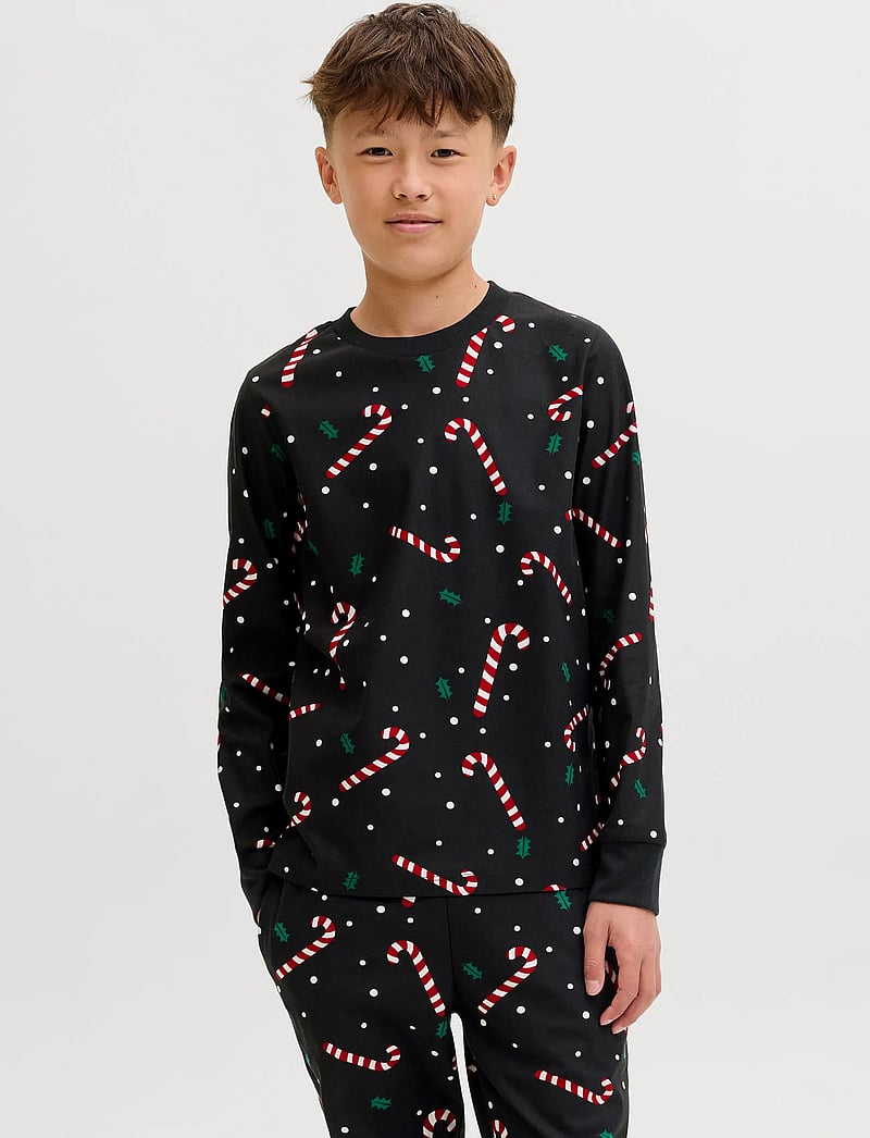 Jack & Jones - JACTRISTAN PRINTED LOUNGE SET W JNR - black - 0