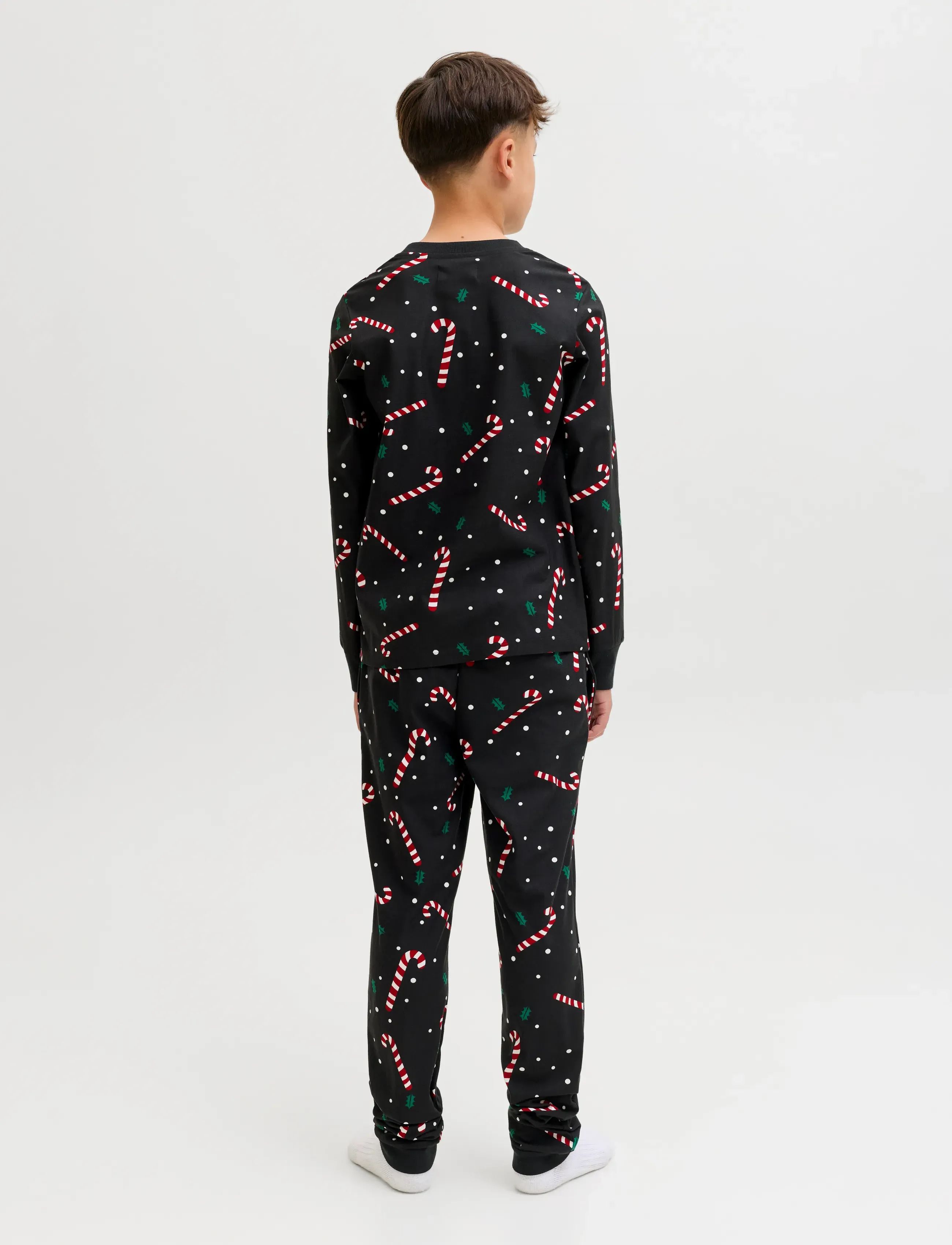 Jack & Jones - JACTRISTAN PRINTED LOUNGE SET W JNR - black - 4