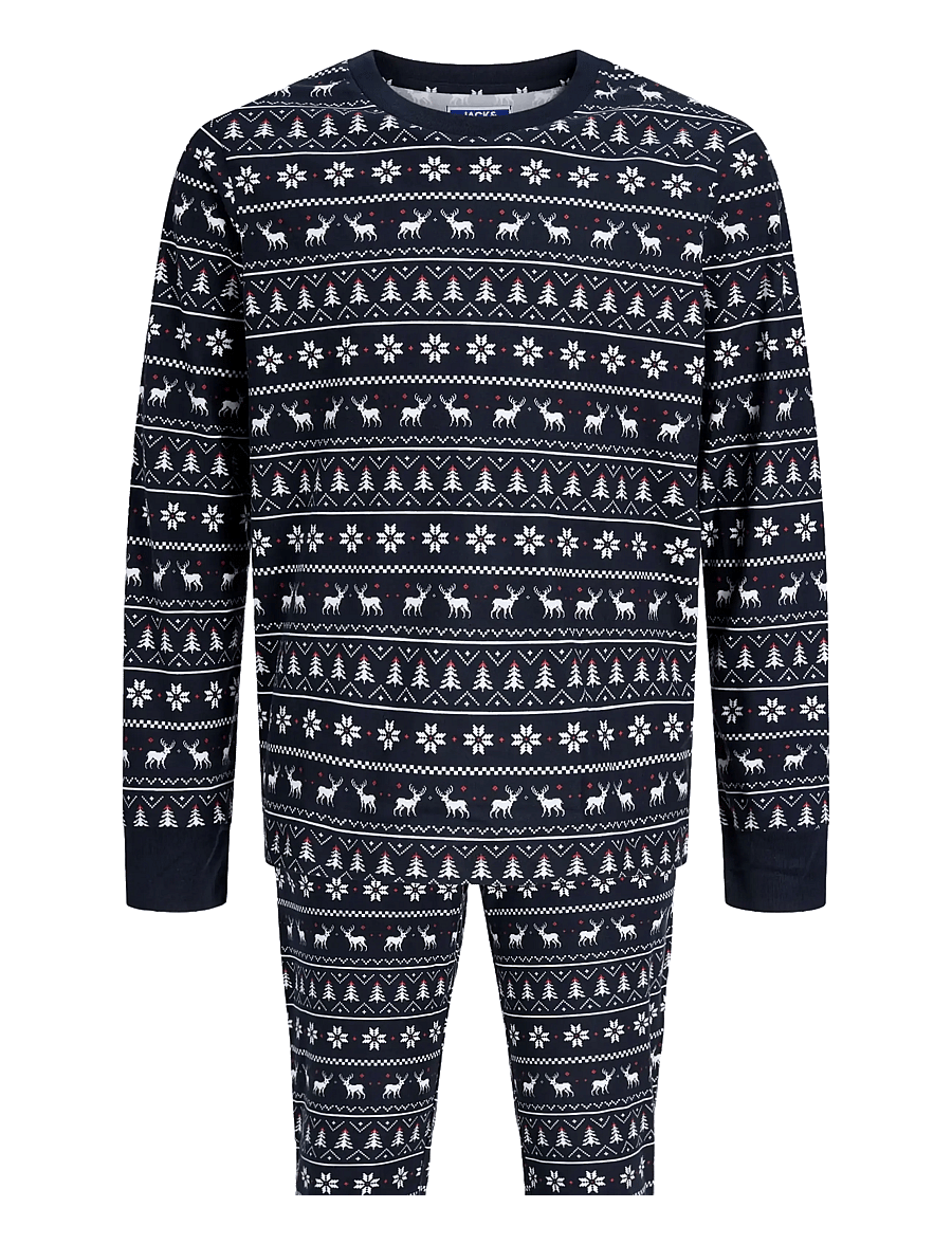 Jack & Jones - JACTRISTAN PRINTED LOUNGE SET W JNR - pyjamassæt - sky captain - 1