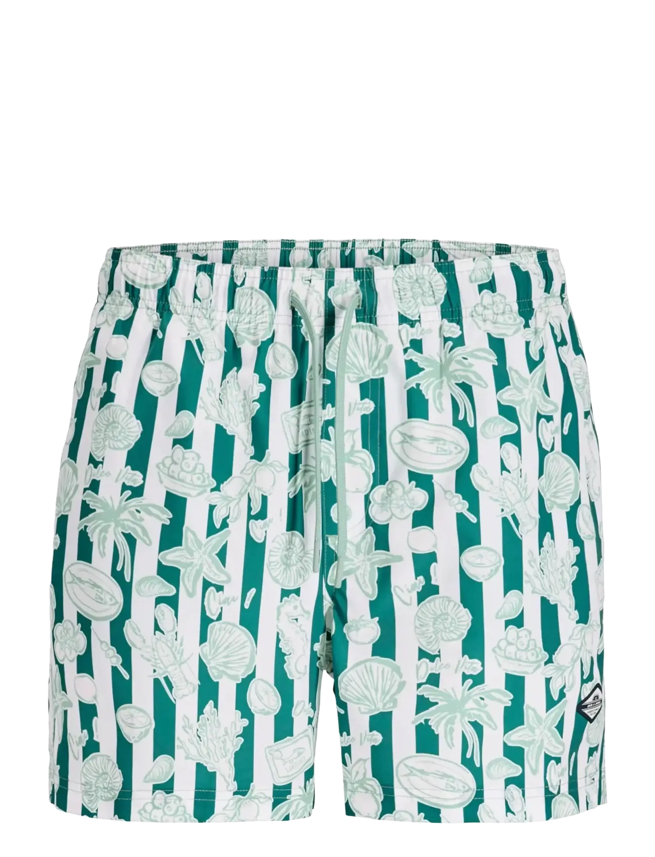 Jack & Jones JPSTMAUI VIBES NOVELTY AOP SWIM SH JNR - Badebukser - GRANITE GREEN / green