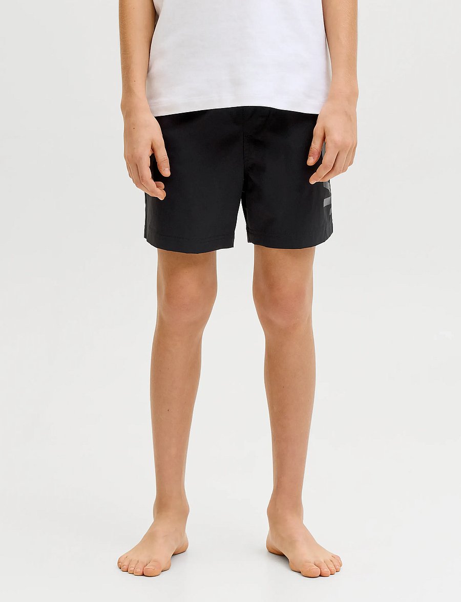 Jack & Jones - JPSTMAUI WAVE LOGO SWIM SHORTS SN JNR - badshorts - black - 0