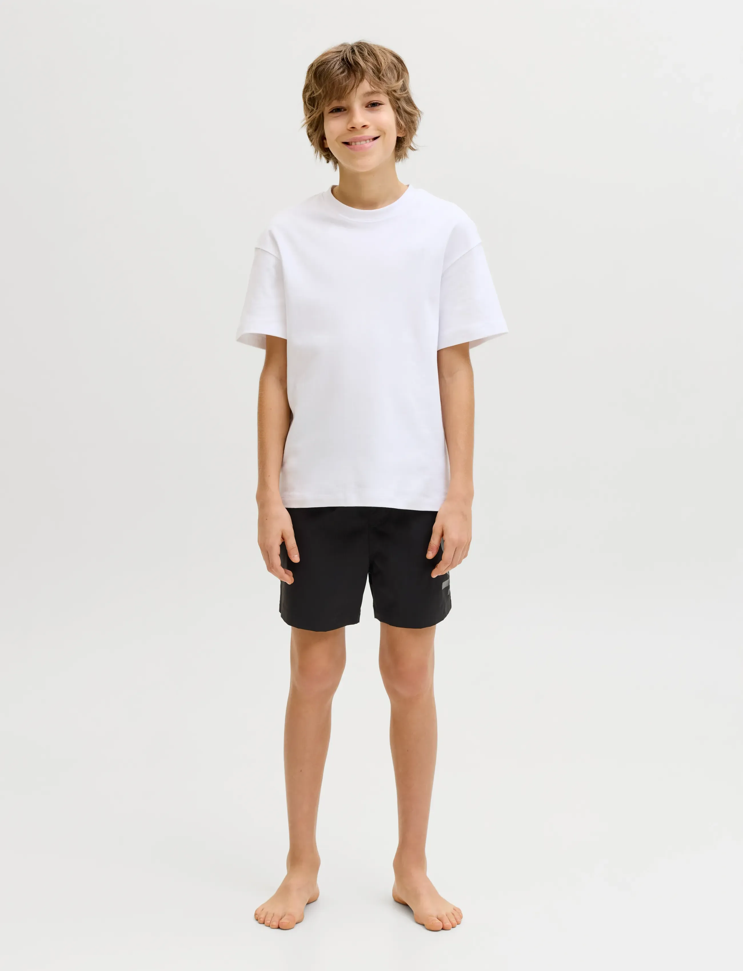 Jack & Jones - JPSTMAUI WAVE LOGO SWIM SHORTS JNR - badebukser - black - 4