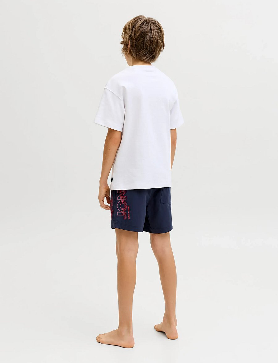 Jack & Jones - JPSTMAUI WAVE LOGO SWIM SHORTS SN JNR - badehosen - navy blazer - 3