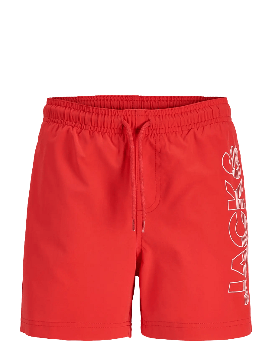 Jack & Jones - JPSTMAUI WAVE LOGO SWIM SHORTS SN JNR - badshorts - true red - 1