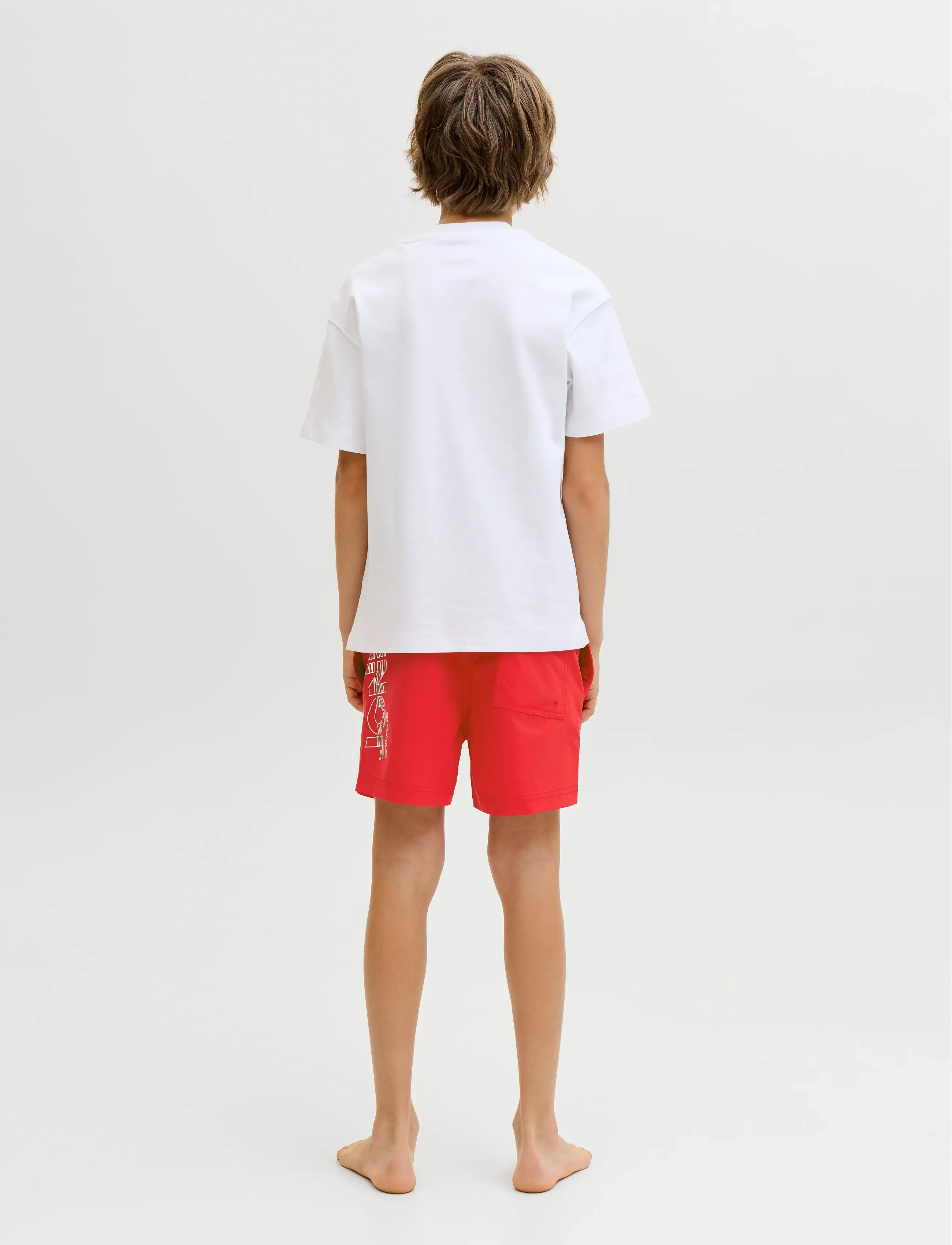 Jack & Jones - JPSTMAUI WAVE LOGO SWIM SHORTS JNR - badebukser - true red - 3