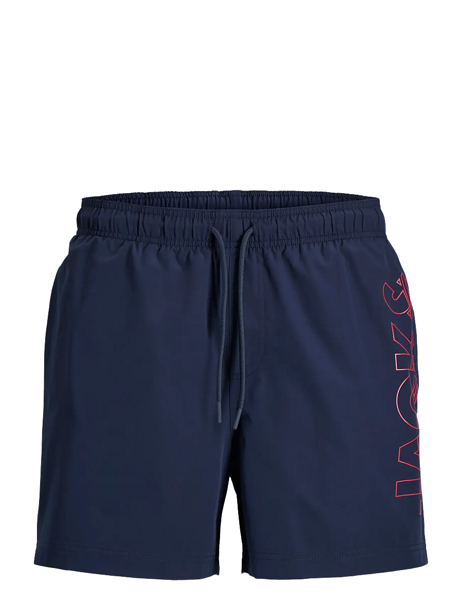 Jack & Jones - JPSTMAUI WAVE LOGO SWIM SHORTS MNI - badehosen - navy blazer - 0