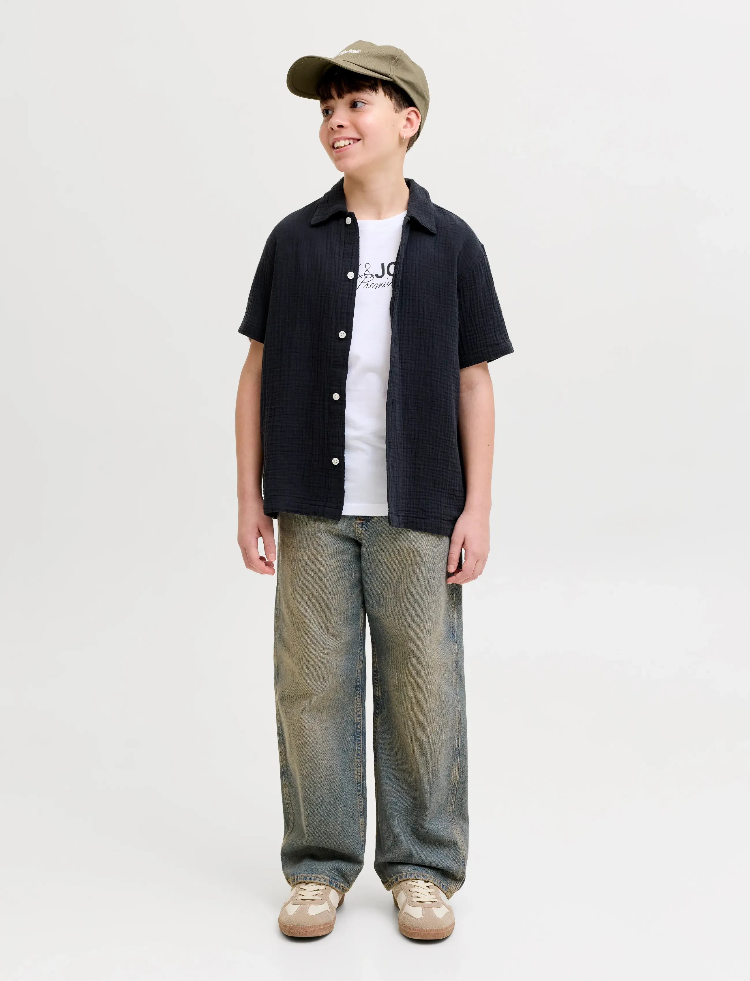 Jack & Jones - JJIALEX JJNORREBRO SQ 226 LN JNR - loose jeans - blue denim - 4