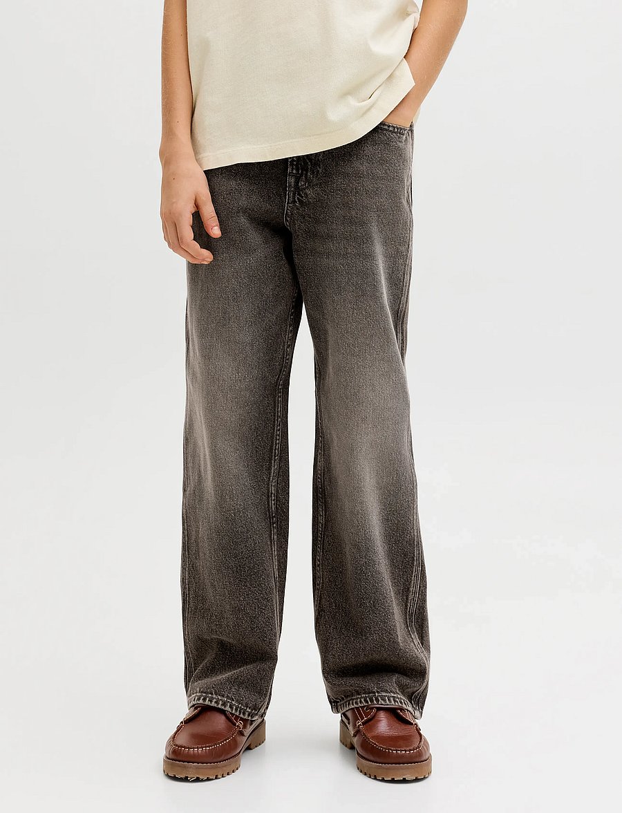 Jack & Jones - JJIALEX JJNORREBRO SQ 227 LN JNR - loose jeans - black denim - 0