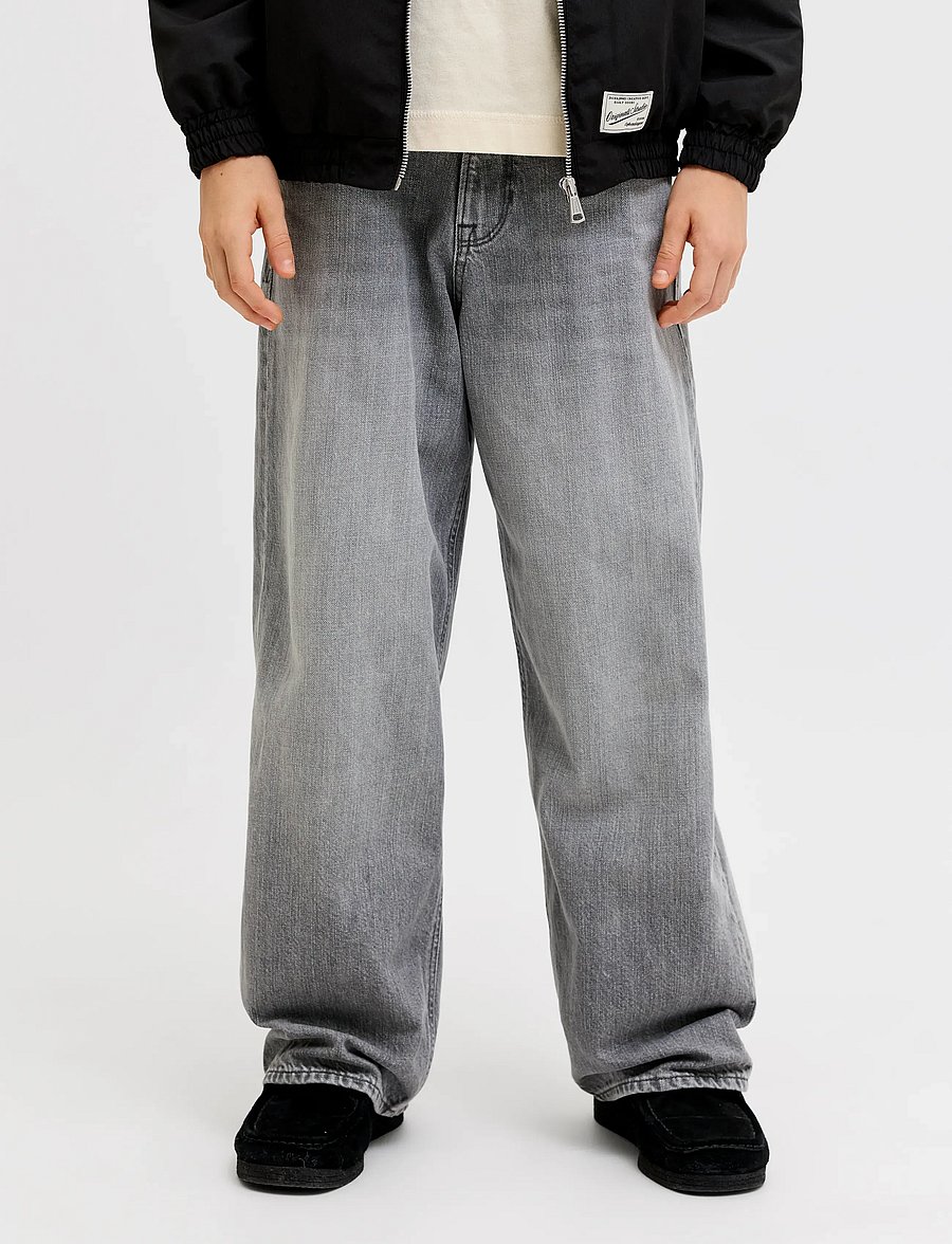 Jack & Jones - JJIDAVE JJORIGINAL AKM 563 LN JNR - víðar gallabuxur - black denim - 0