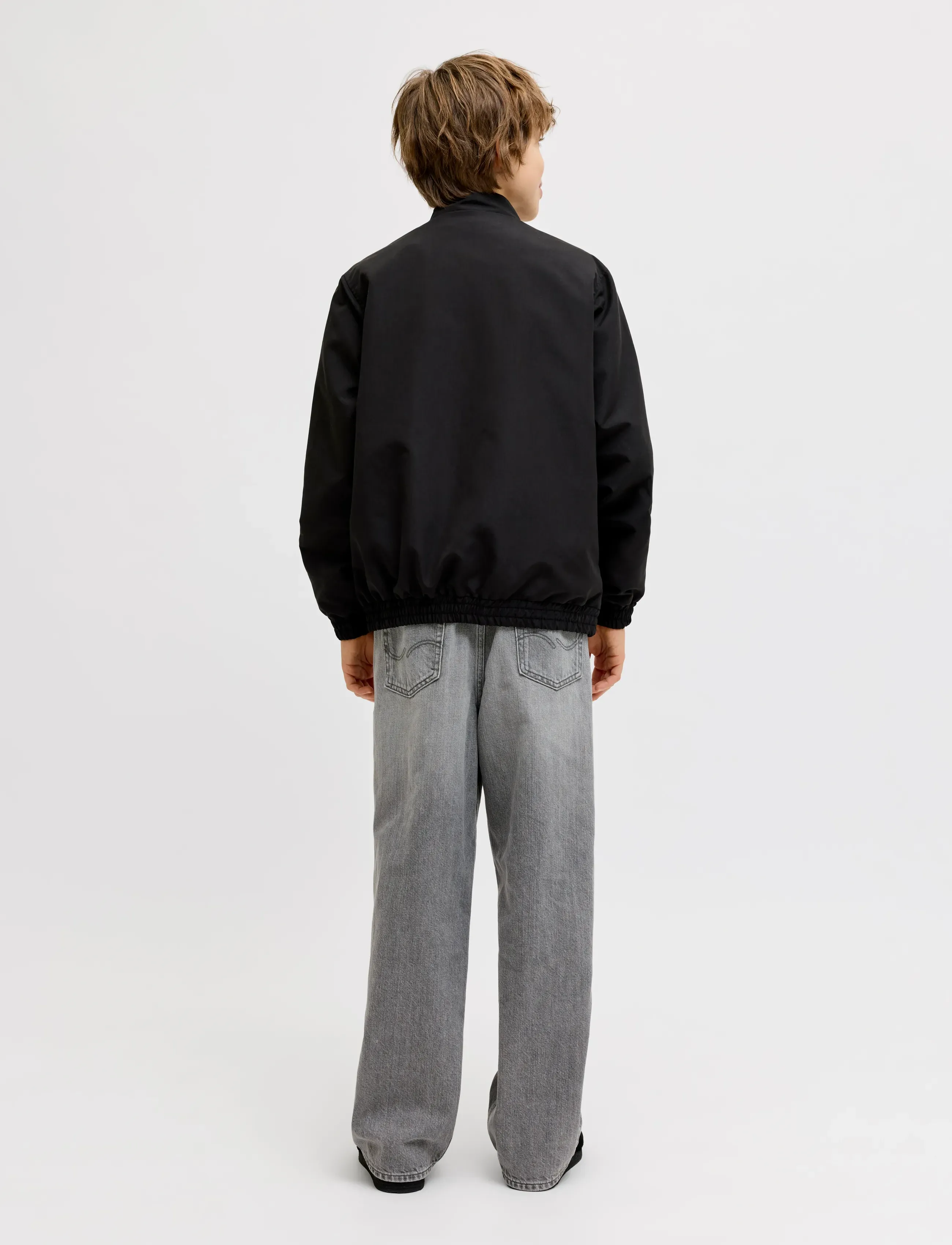 Jack & Jones - JJIDAVE JJORIGINAL AKM 563 LN JNR - víðar gallabuxur - black denim - 3