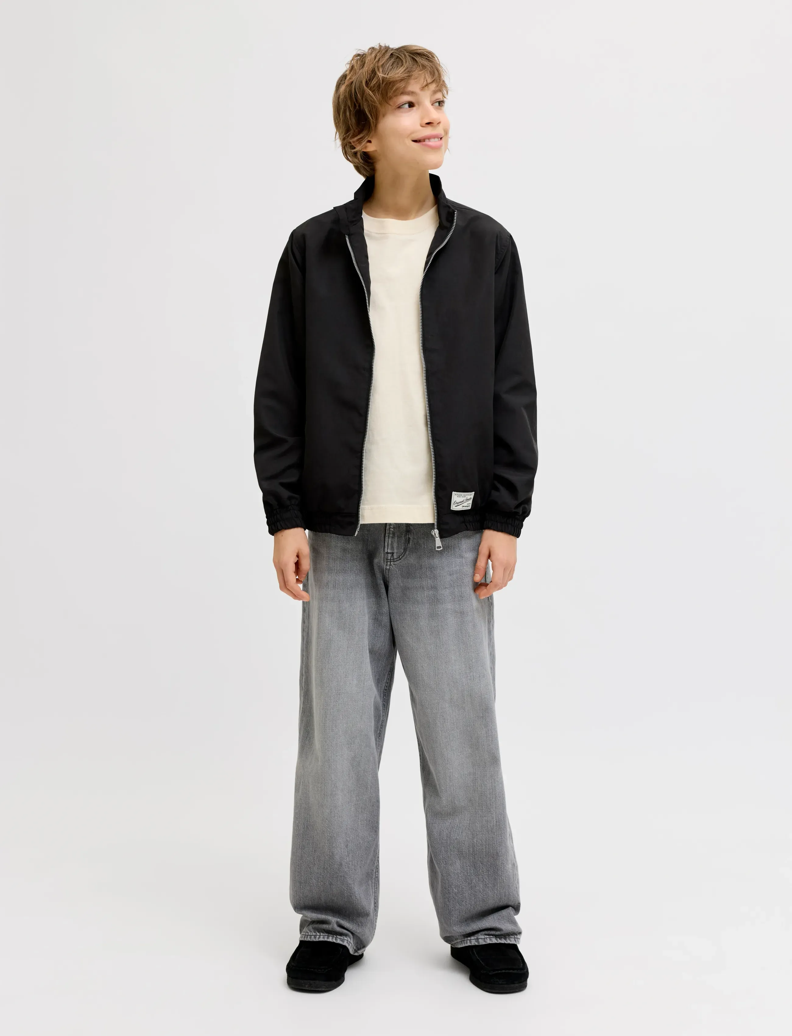Jack & Jones - JJIDAVE JJORIGINAL AKM 563 LN JNR - brede jeans - black denim - 4