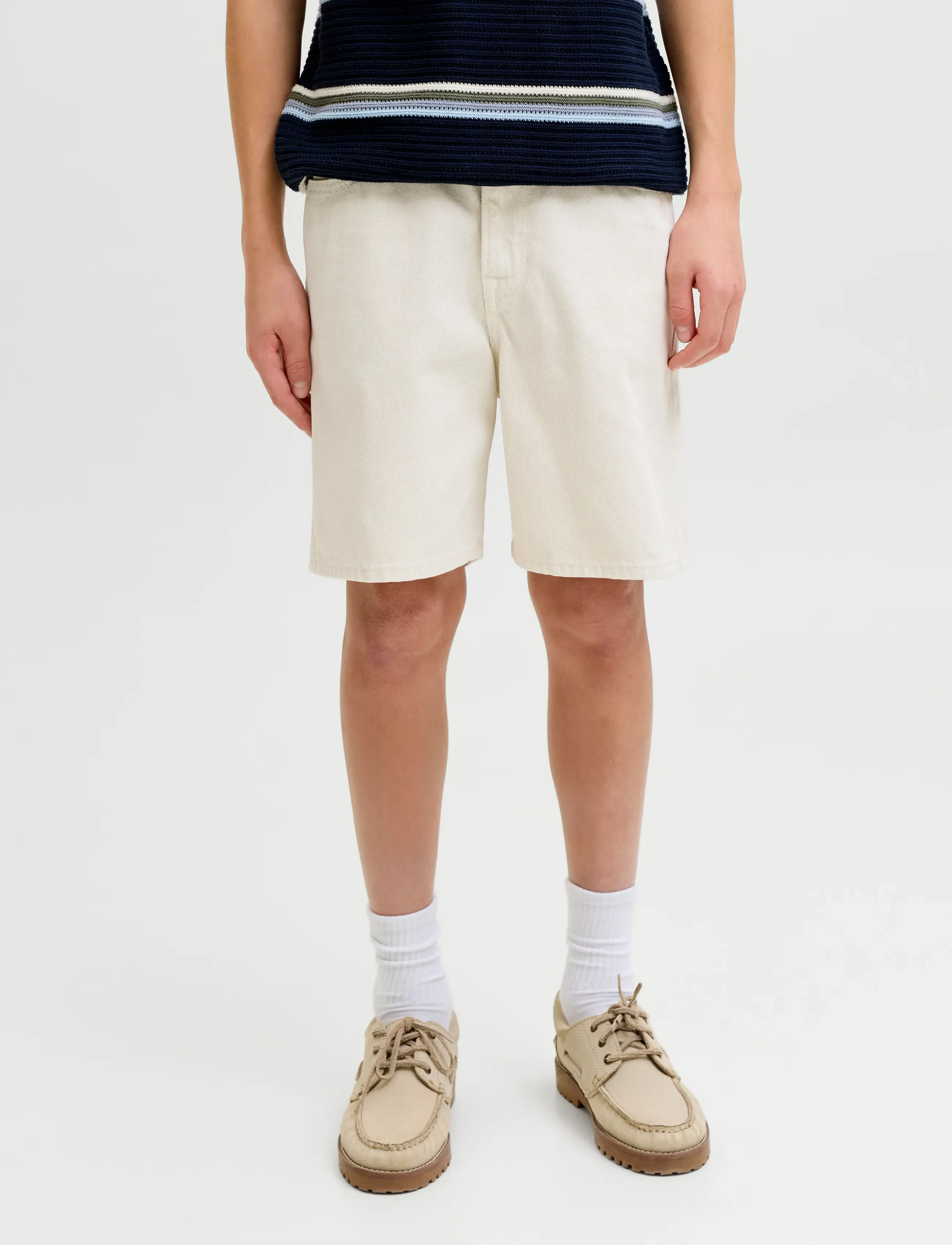 Jack & Jones JJITONY JJORIGINAL SHORTS AKM 111 JNR - Shorts - CLOUD DANCER / cream
