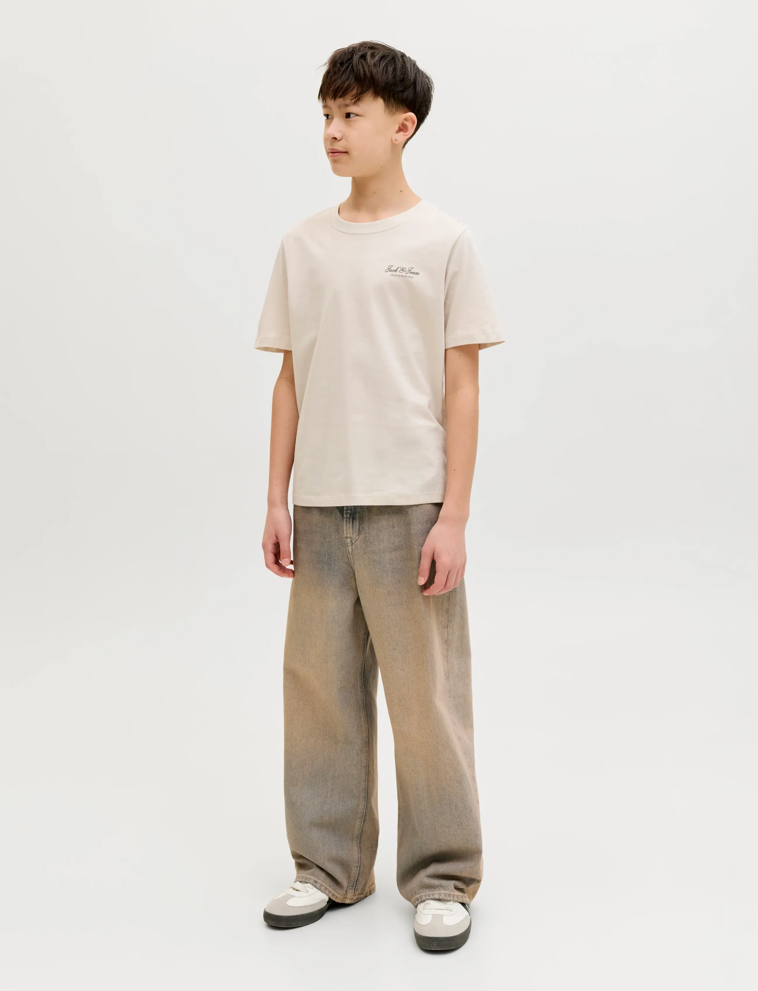 Jack & Jones - JJIDAVE JJORIGINAL ST 263 LN JNR - hosen mit weitem bein - blue denim - 4