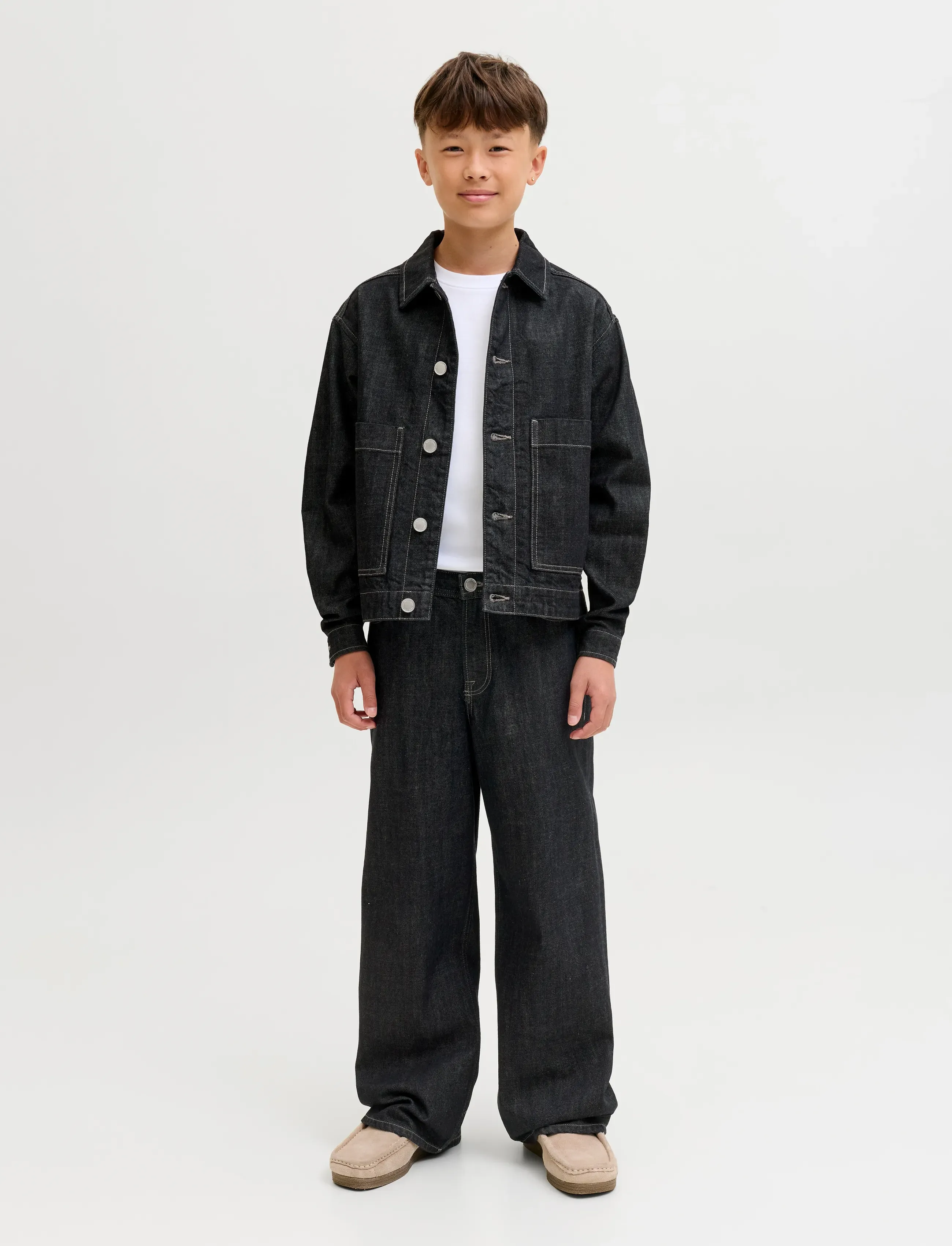 Jack & Jones - JJIDAVE JJORIGINAL AKM 856 LN JNR - hosen mit weitem bein - blue denim - 4