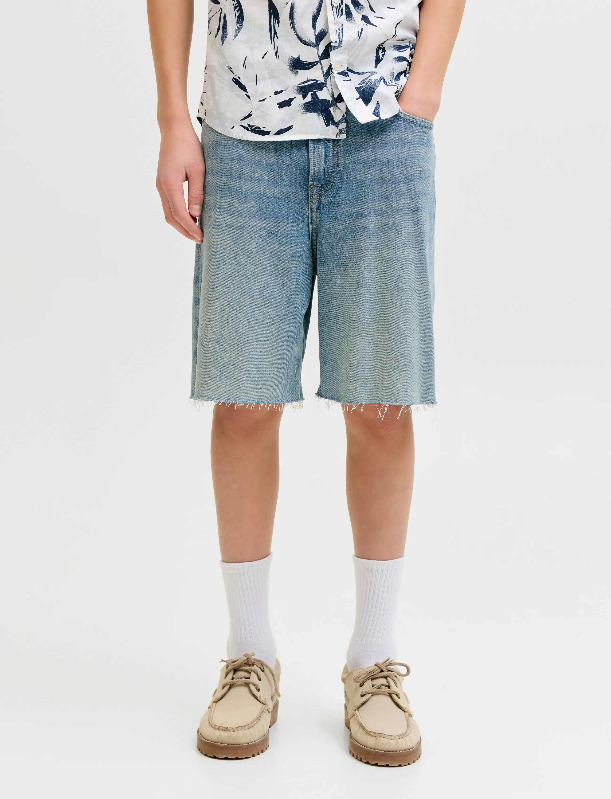 Jack & Jones JJIALEX JJORIGNAL SHORTS ST 796 JNR - Shorts - BLUE DENIM / blue