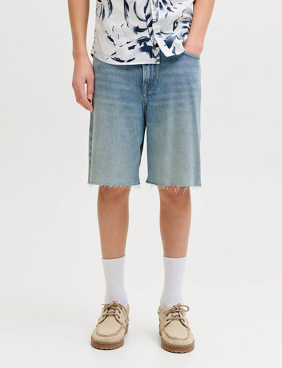Jack & Jones - JJIALEX JJORIGNAL SHORTS ST 796 JNR - jeansshorts - blue denim - 0