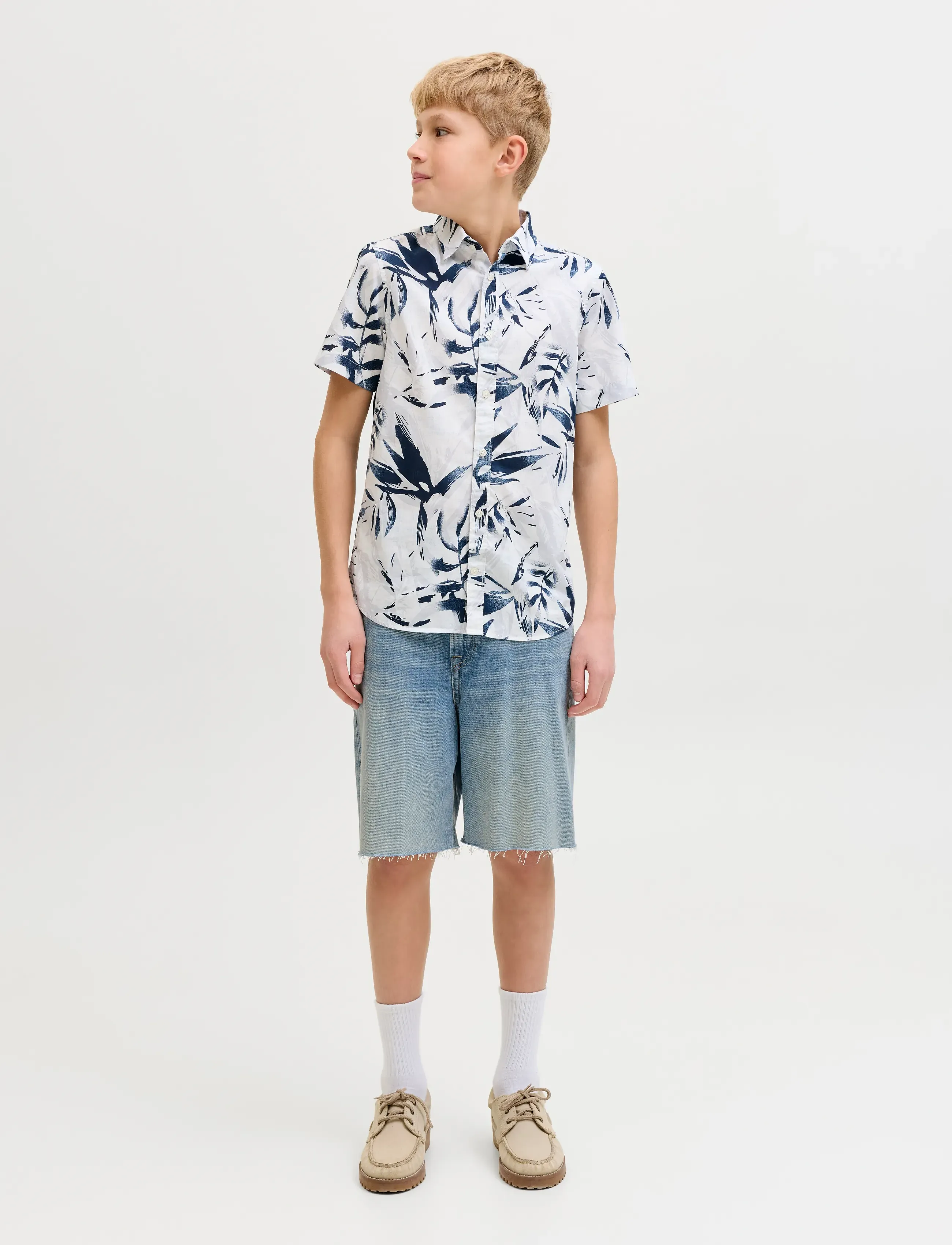 Jack & Jones - JJIALEX JJORIGNAL SHORTS ST 796 JNR - jeansshorts - blue denim - 4