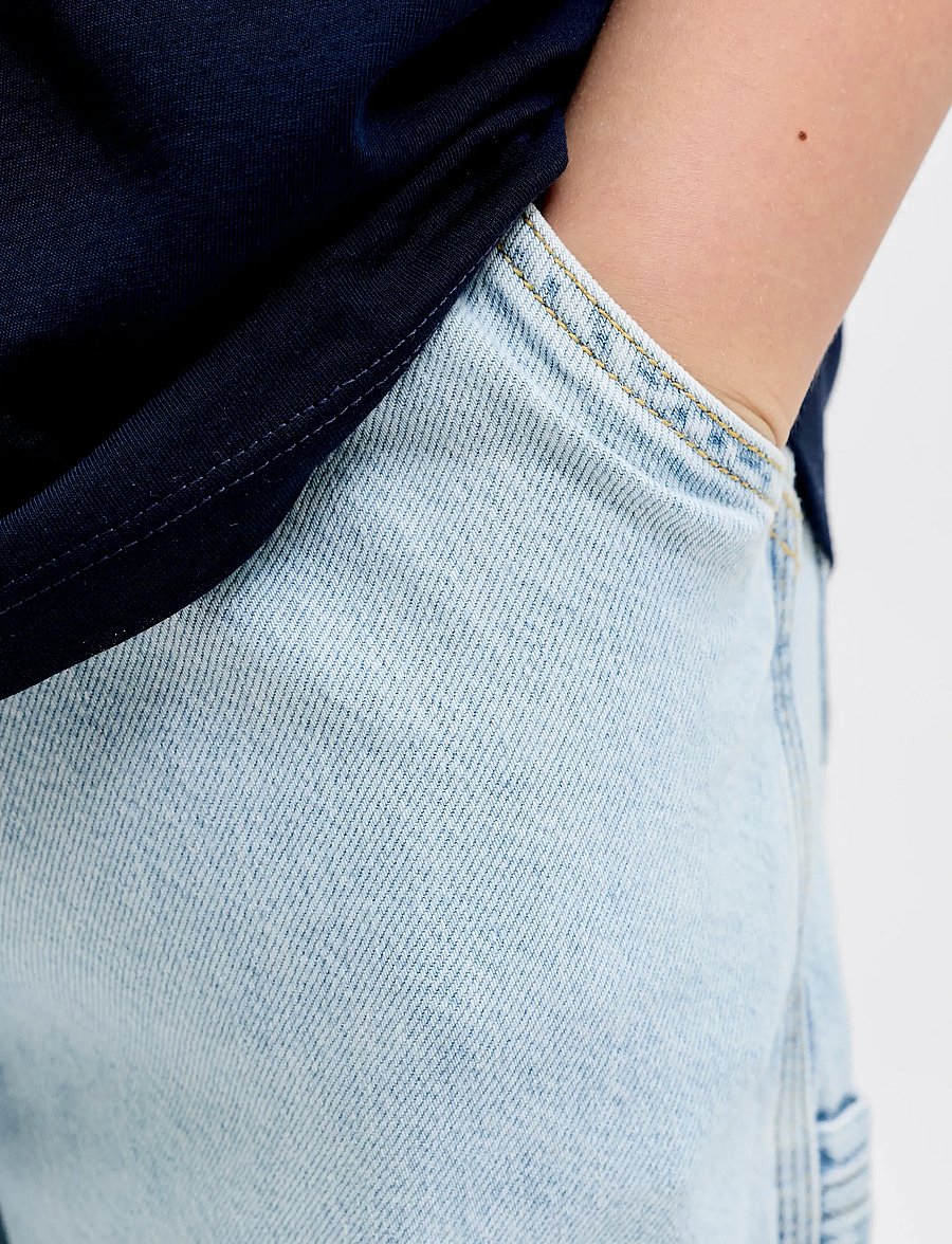 Jack & Jones - JJIALEX JJCARPENTER SHORTS NS 830 JNR - jeansshorts - light blue denim - 5