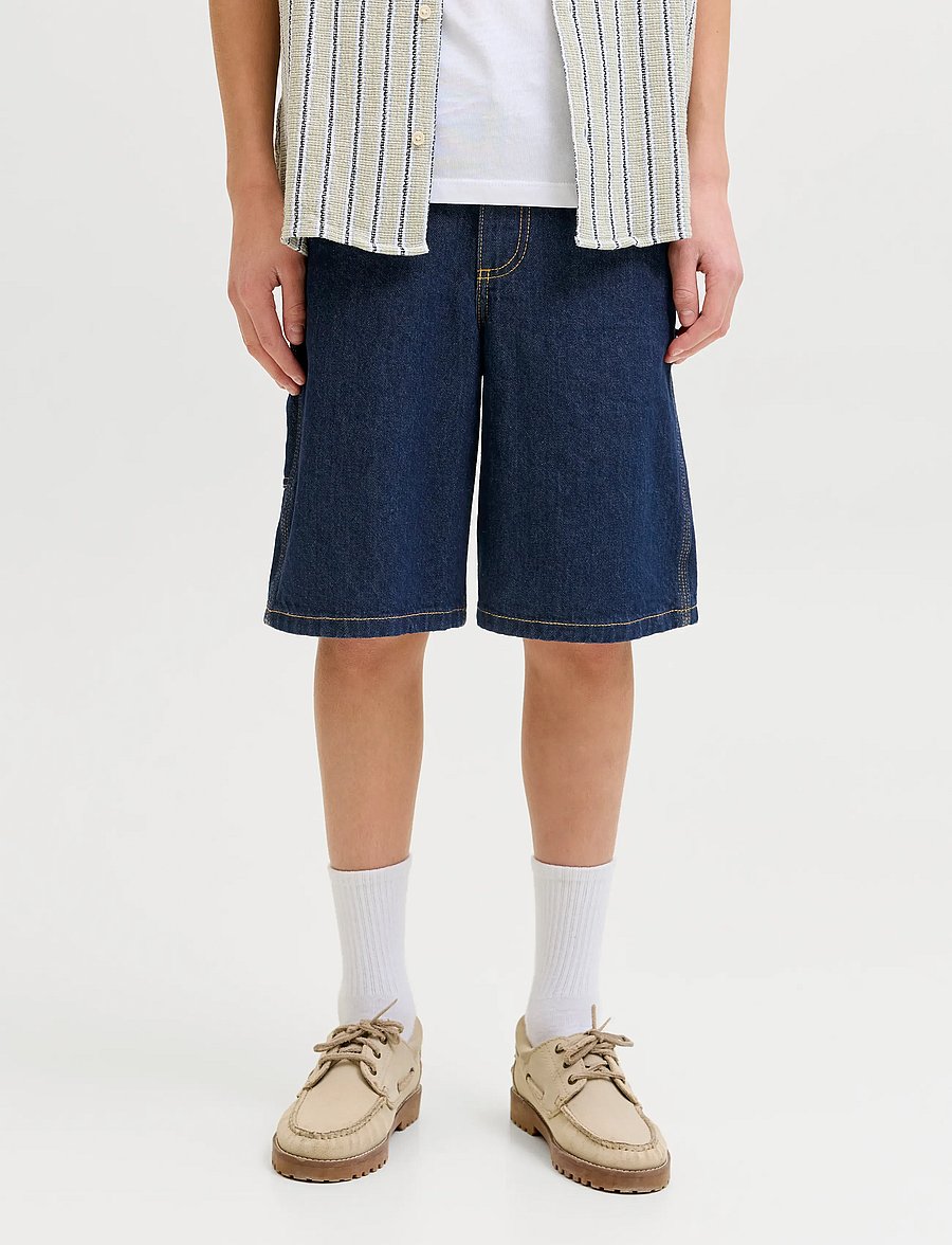 Jack & Jones - JJIALEX JJCARPENTER SHORTS NS 830 JNR - jeansshorts - medium blue denim - 0