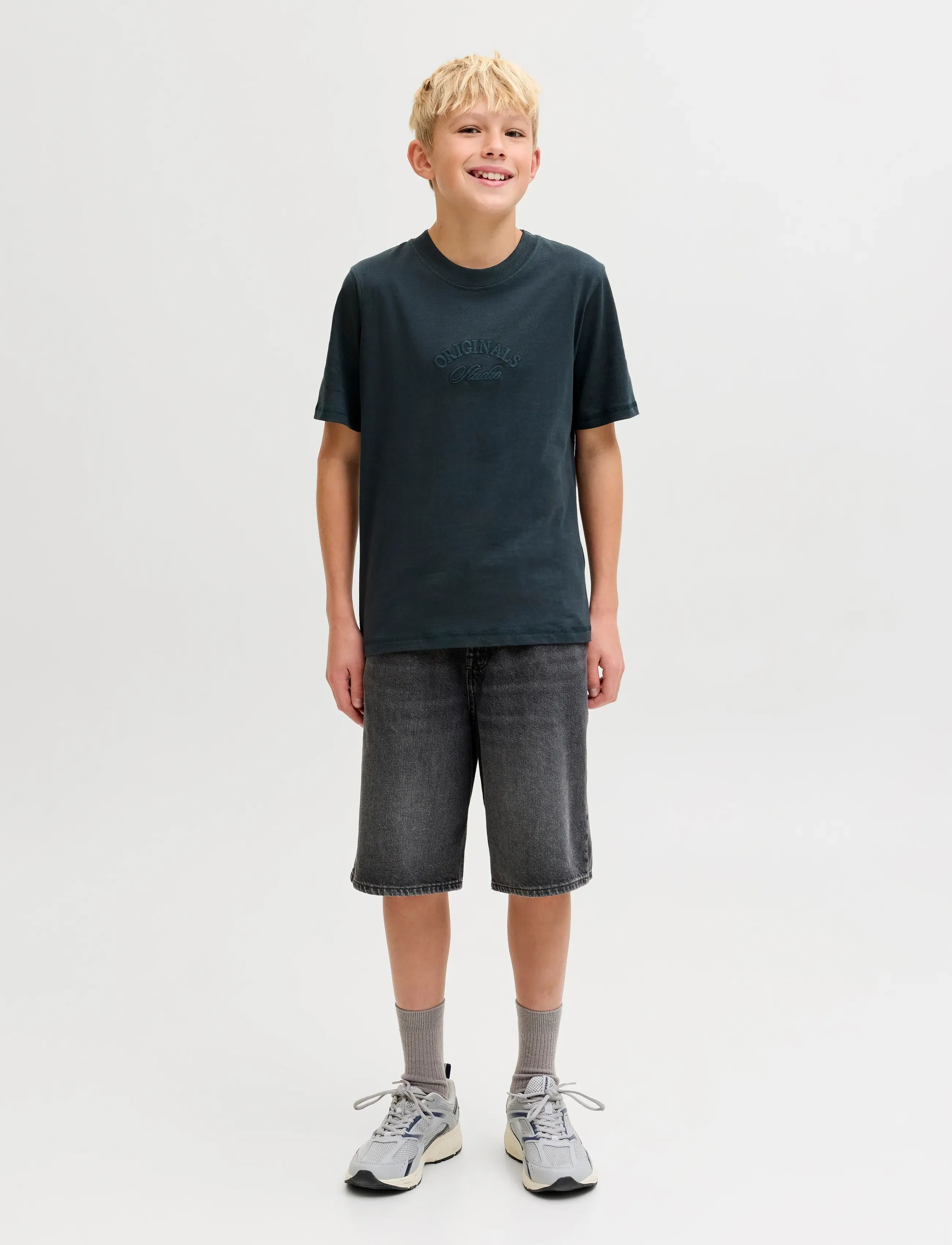 Jack & Jones - JJIALEX JJORIGINAL SHORTS SQ 175 SN JNR - denimshorts - black denim - 4