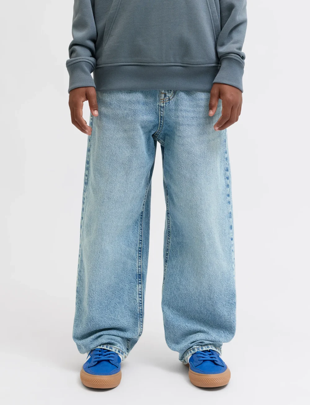 Jack & Jones - JJIALEX JJIORIGINAL SQ 339 BF JNR - loose jeans - blue denim - 5