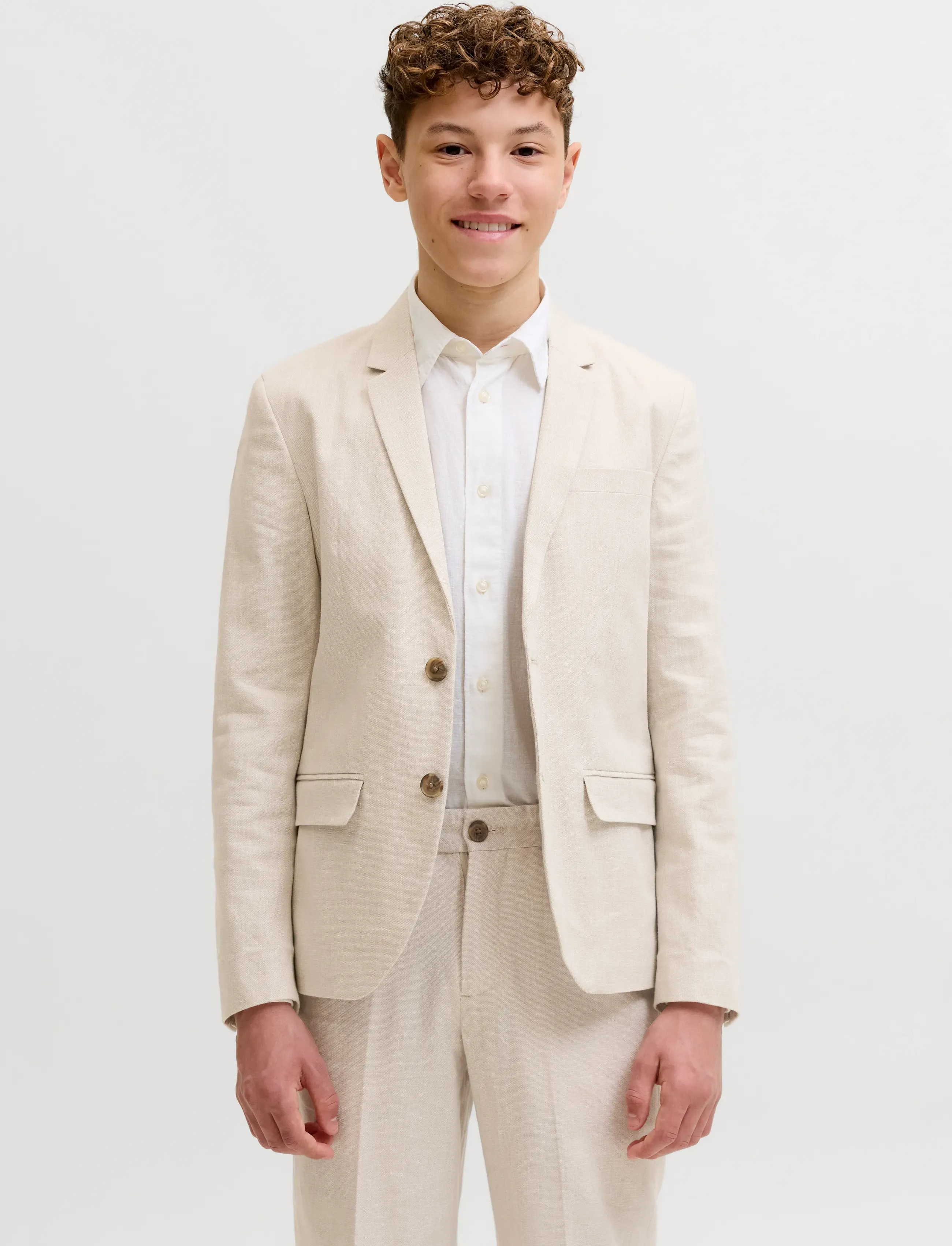 Jack & Jones Jprmartin Summer Blazer No06 Jnr, 158, Beige - Blazer, Kinder