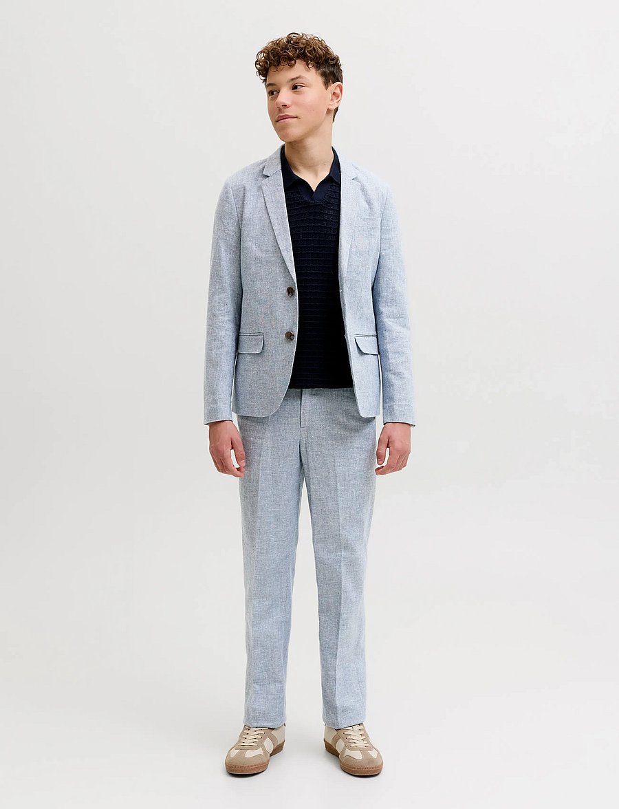 Jack & Jones - JPRMARTIN SUMMER TROUSER NO06 JNR - leinen-kleidung - faded denim - 4
