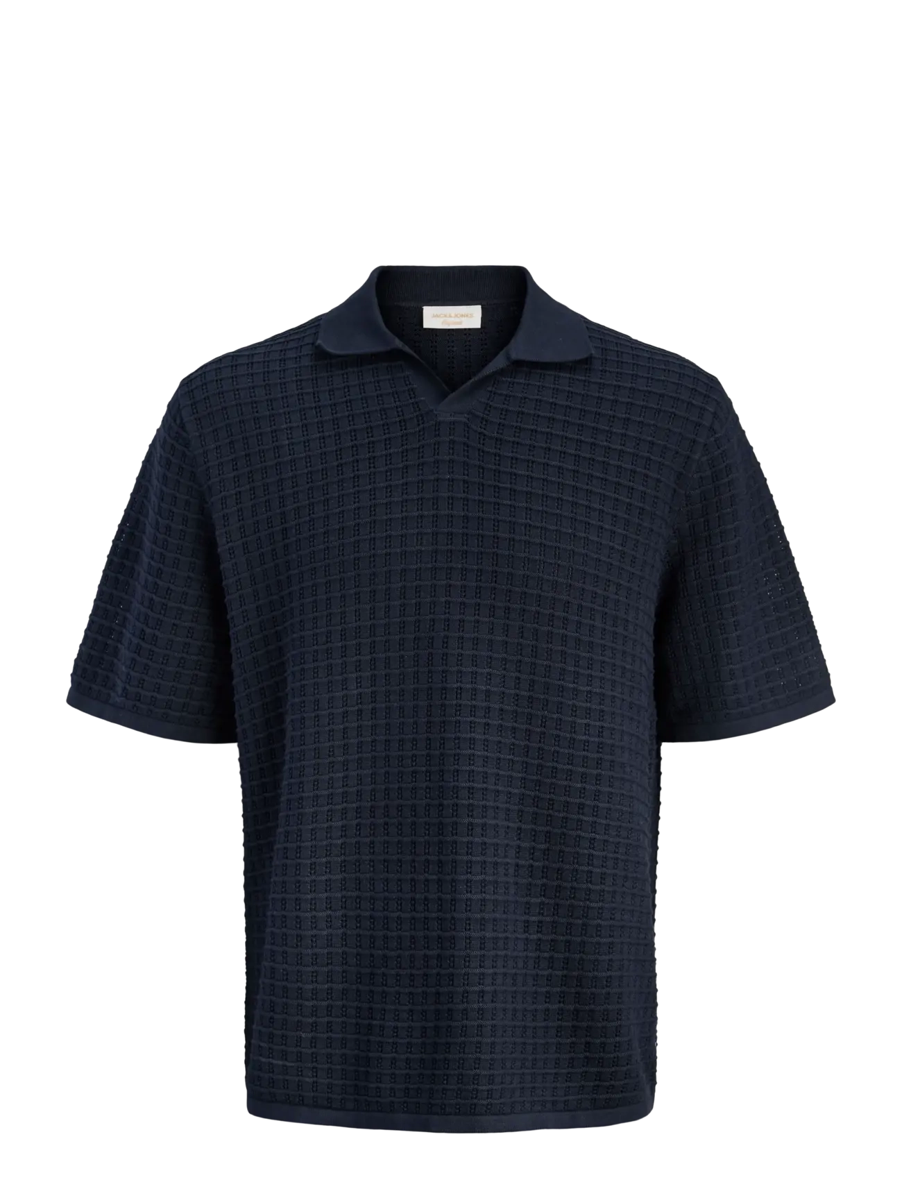 Jack & Jones JORNANTUCKET SPLIT NECK POLO JNR - Riided - SKY CAPTAIN / navy