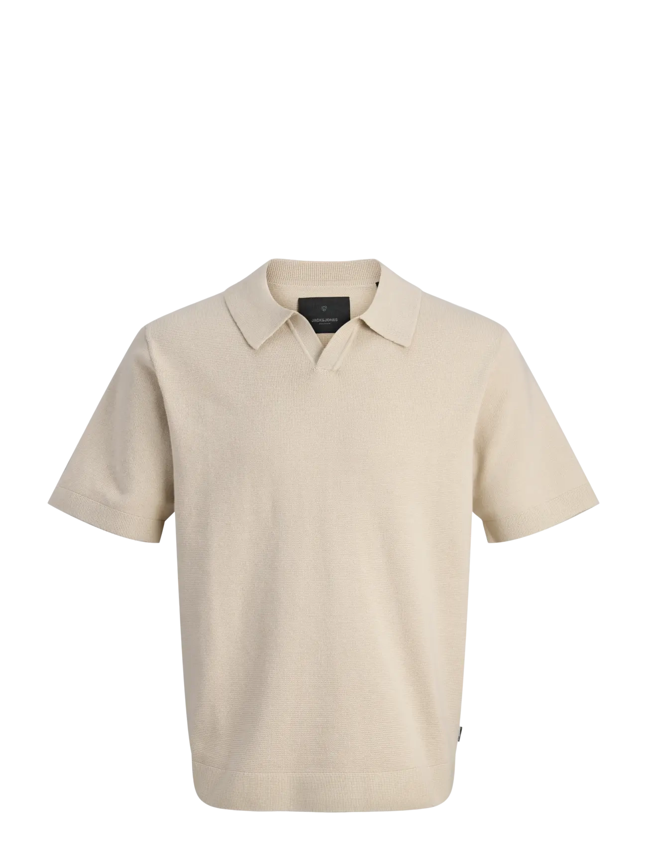 JACK & JONES Jprblamilano Spring Knit Split Nec Jnr Beige - 164 - Kinder