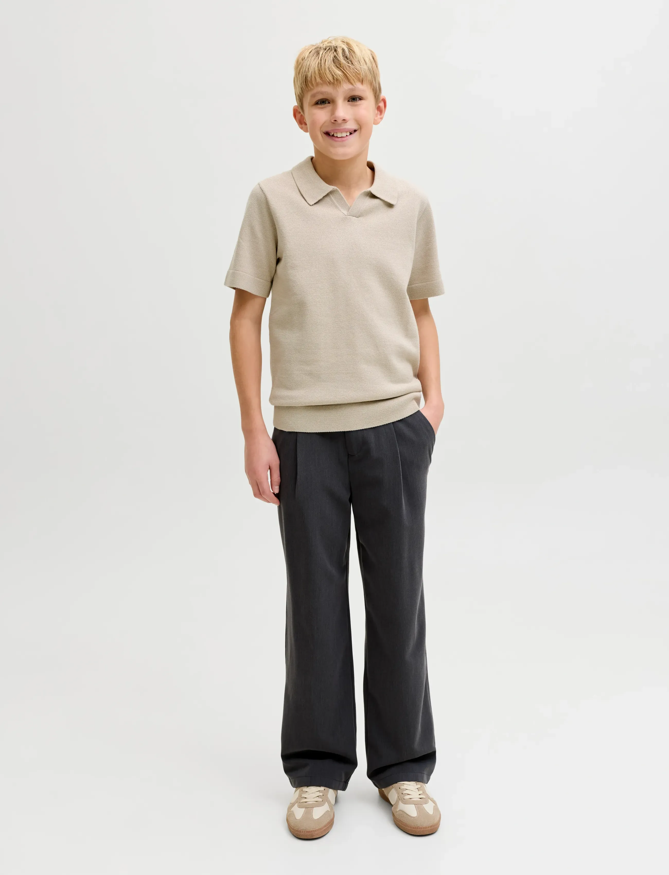 Jack & Jones - JPRBLAMILANO SPRING KNIT SPLIT NEC JNR - pikéer - ancient scroll - 3