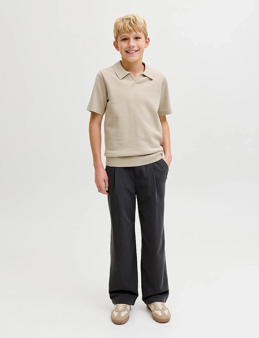 Jack & Jones - JPRBLAMILANO SPRING KNIT SPLIT NEC JNR - kortærmede poloer - ancient scroll - 3