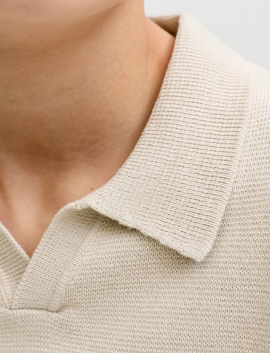 Jack & Jones - JPRBLAMILANO SPRING KNIT SPLIT NEC JNR - kortærmede poloer - ancient scroll - 4