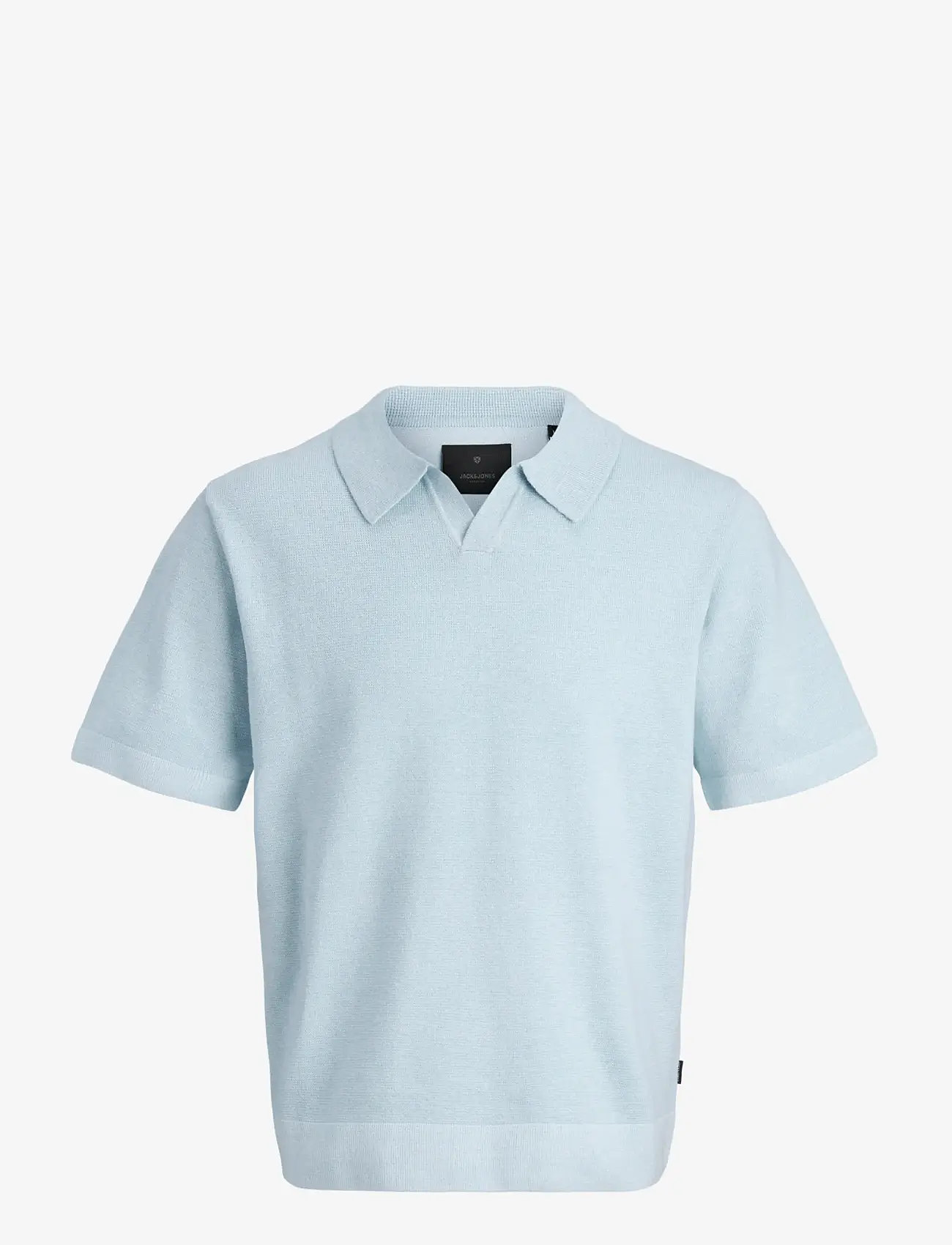 Jack & Jones - JPRBLAMILANO SPRING KNIT SPLIT NEC JNR - kurzärmelig - chambray blue - 1
