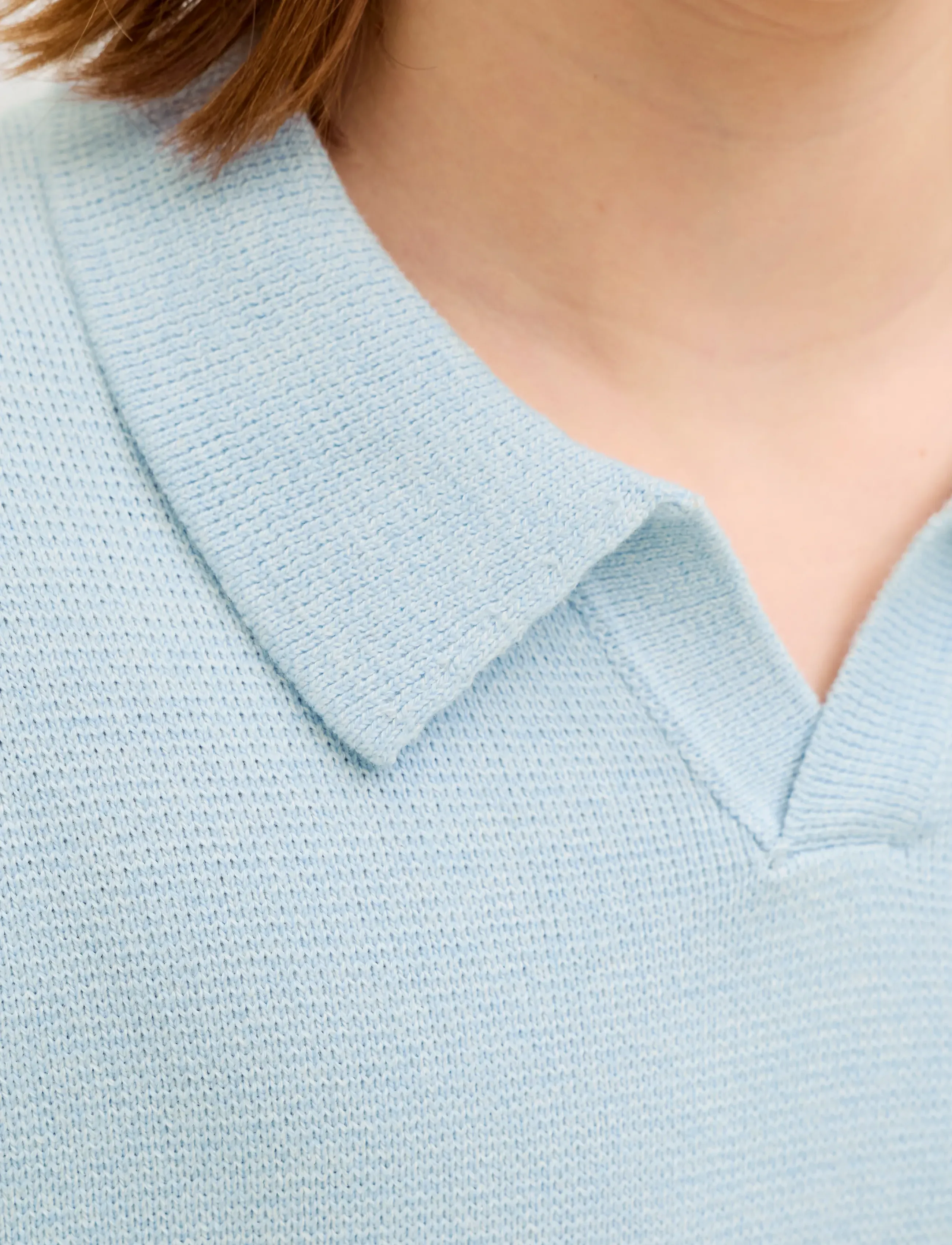 Jack & Jones - JPRBLAMILANO SPRING KNIT SPLIT NEC JNR - kortærmede poloer - chambray blue - 4