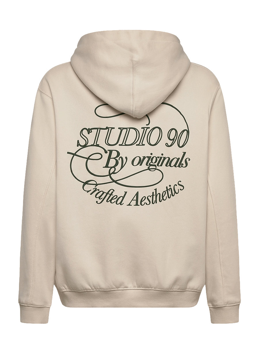 Jack & Jones - JORNIAGARA TYPO SWEAT HOOD JNR - kapuzenpullover - antique white - 1