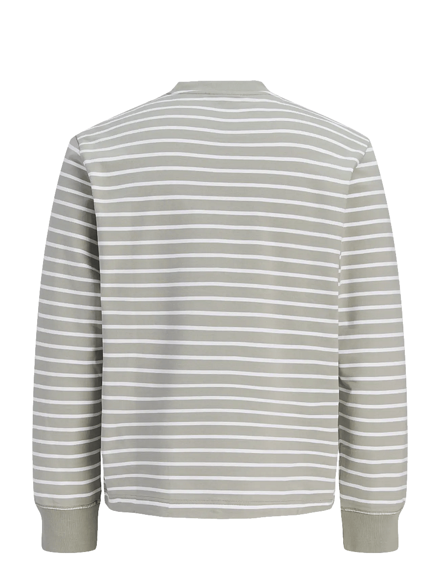 Jack & Jones - JORNANTUCKET STRIPED SWEAT CREW NE JNR - sweatshirts - seagrass - 2