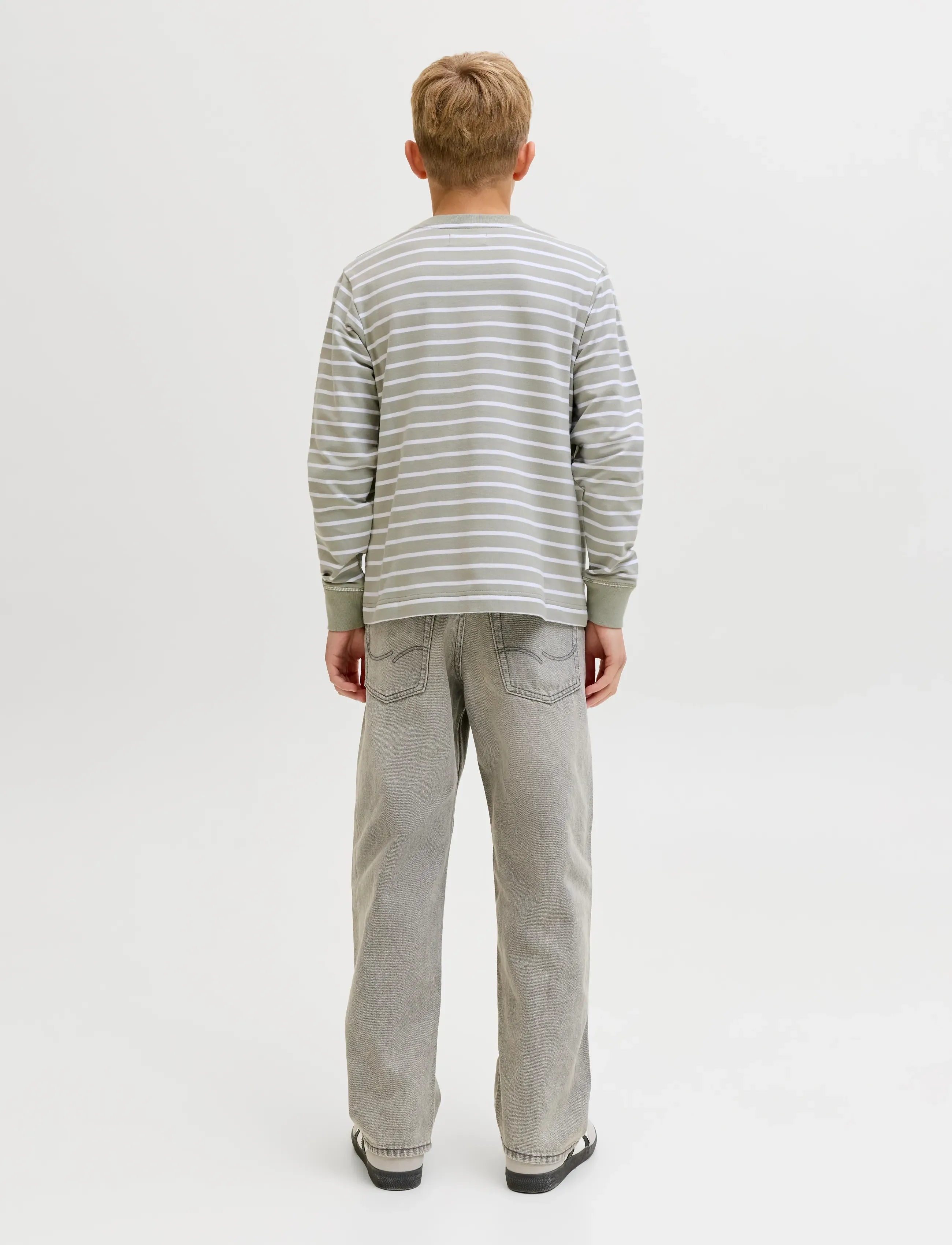 Jack & Jones - JORNANTUCKET STRIPED SWEAT CREW NE JNR - sweatshirts - seagrass - 3