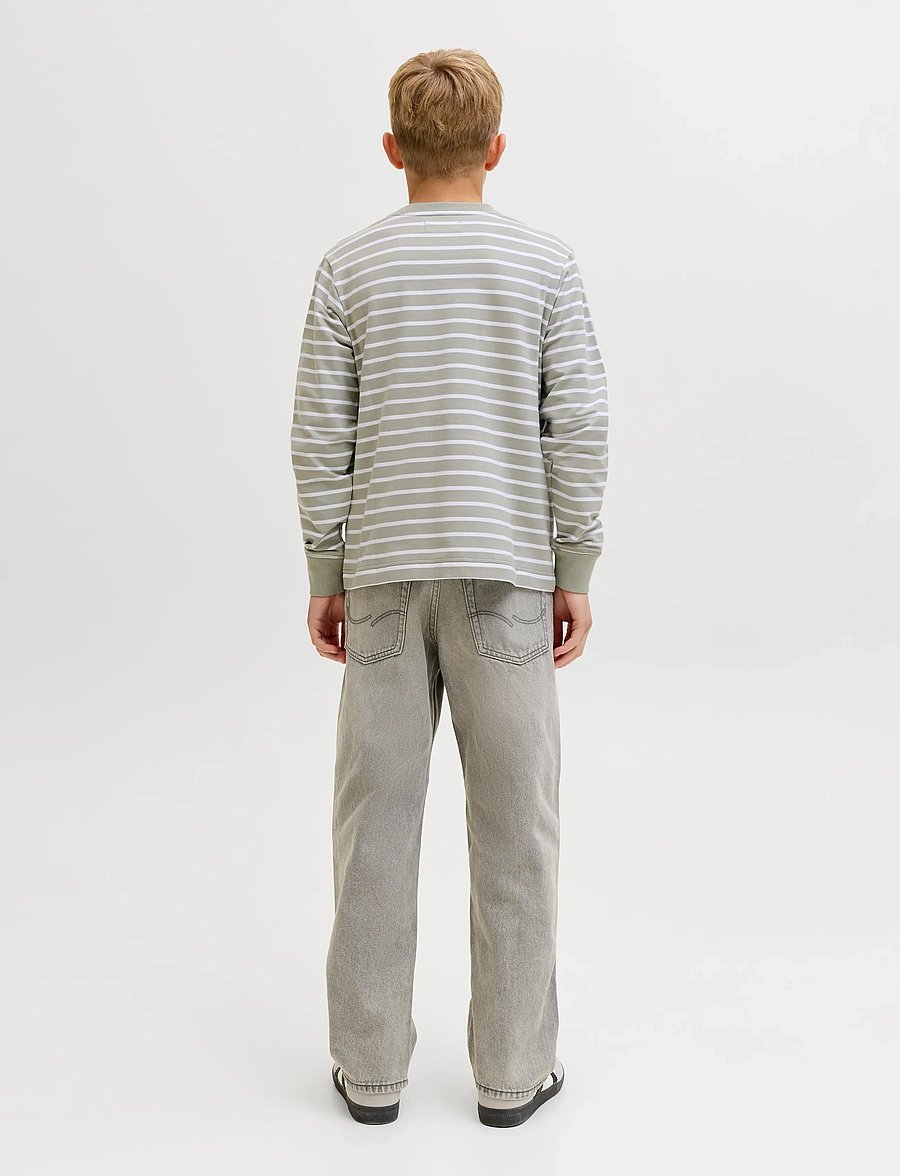 Jack & Jones - JORNANTUCKET STRIPED SWEAT CREW NE JNR - sweatshirts - seagrass - 3
