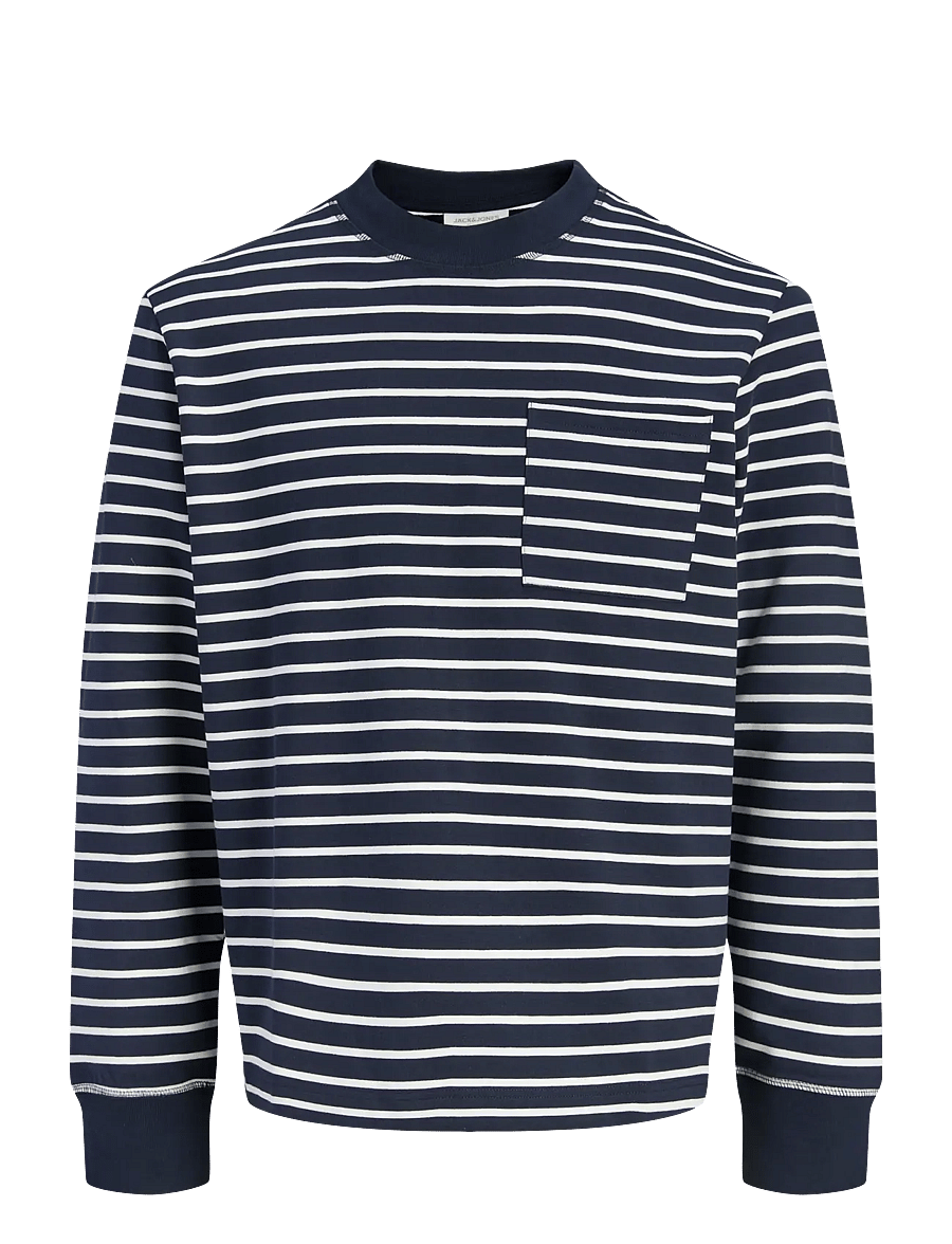 Jack & Jones - JORNANTUCKET STRIPED SWEAT CREW NE JNR - sweatshirts - sky captain - 1