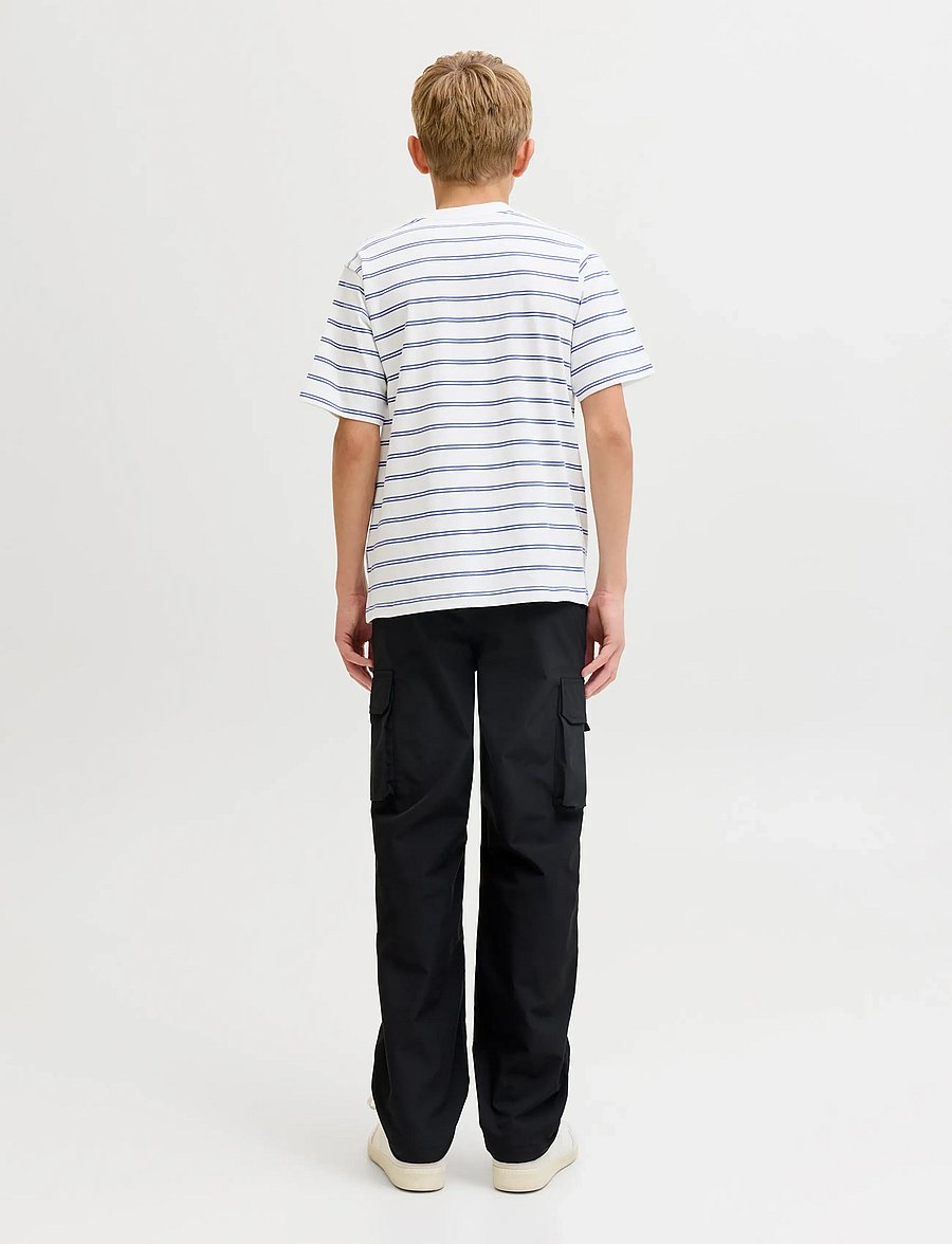 Jack & Jones - JORNORREBRO STRIPE TEE SS CN JNR - kortærmede t-shirts - cloud dancer - 2