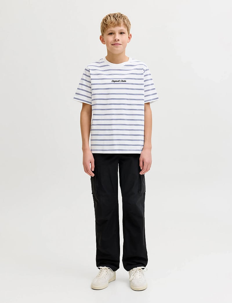 Jack & Jones - JORNORREBRO STRIPE TEE SS CN JNR - stutterma bolir - cloud dancer - 3