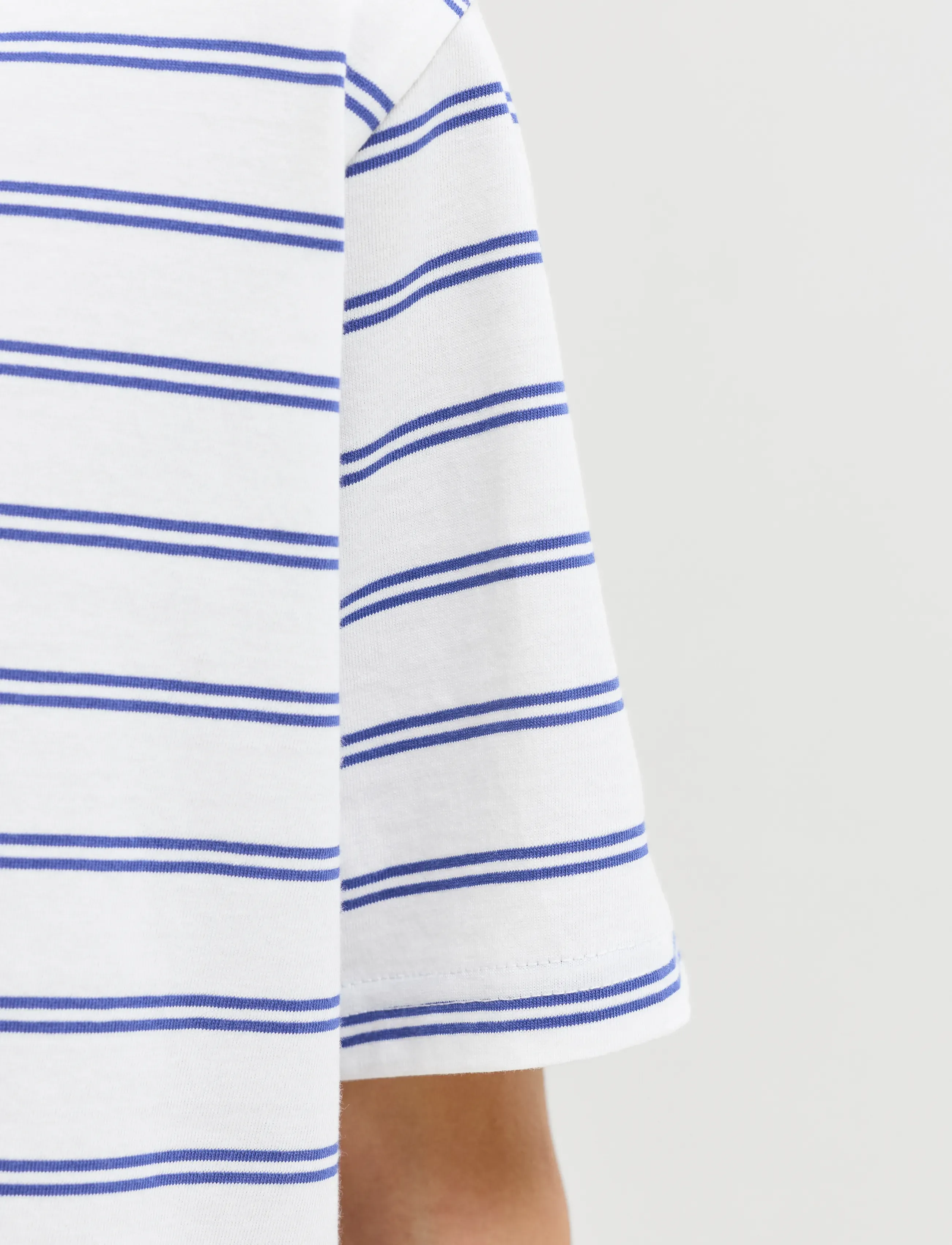 Jack & Jones - JORNORREBRO STRIPE TEE SS CN JNR - kortærmede t-shirts - cloud dancer - 4