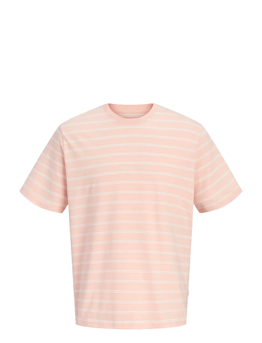 Jack & Jones - JORNORREBRO STRIPE TEE SS CN JNR - kortærmede t-shirts - peach melba - 1
