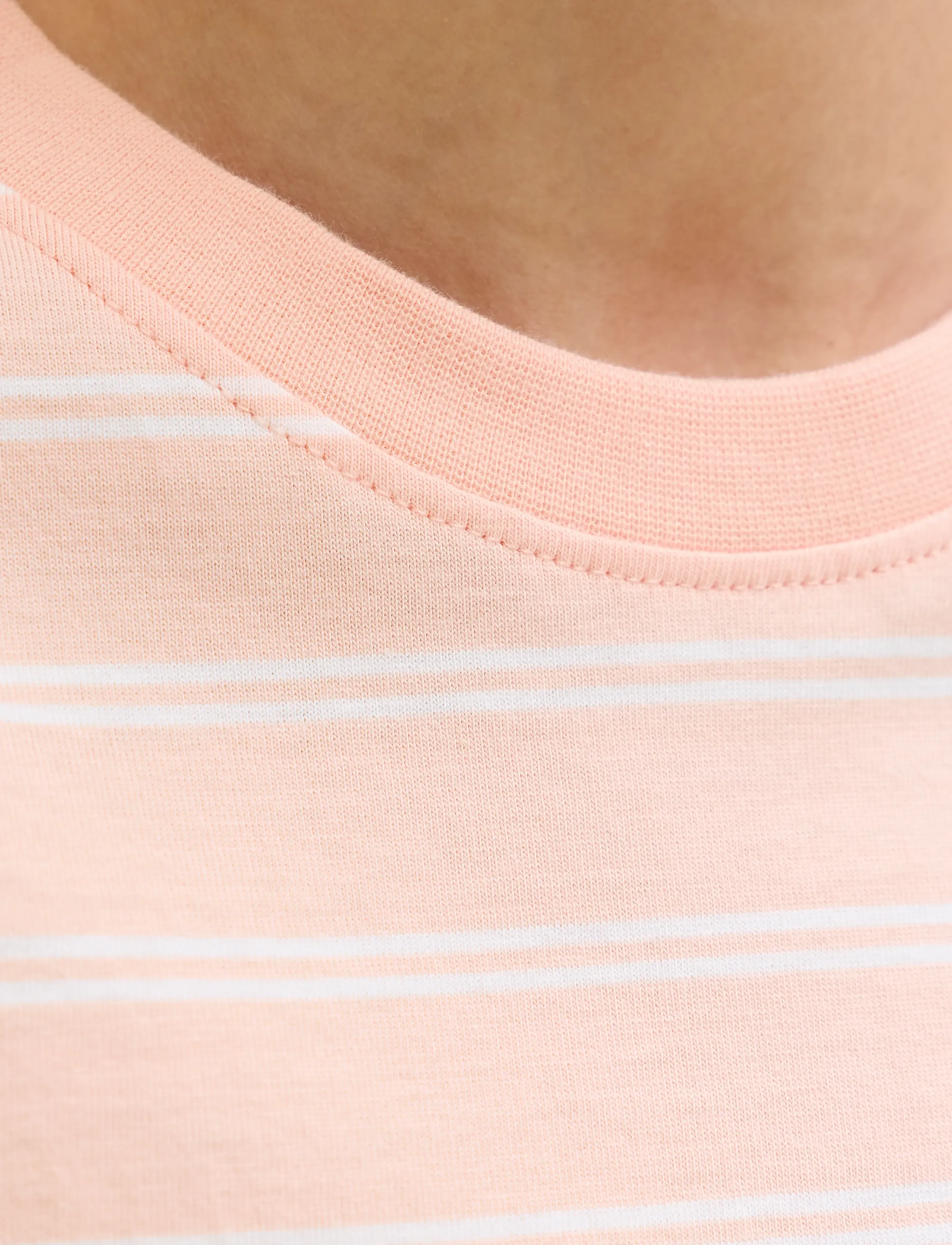 Jack & Jones - JORNORREBRO STRIPE TEE SS CN JNR - kortærmede t-shirts - peach melba - 5