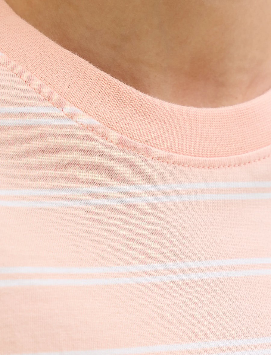 Jack & Jones - JORNORREBRO STRIPE TEE SS CN JNR - kortærmede t-shirts - peach melba - 5
