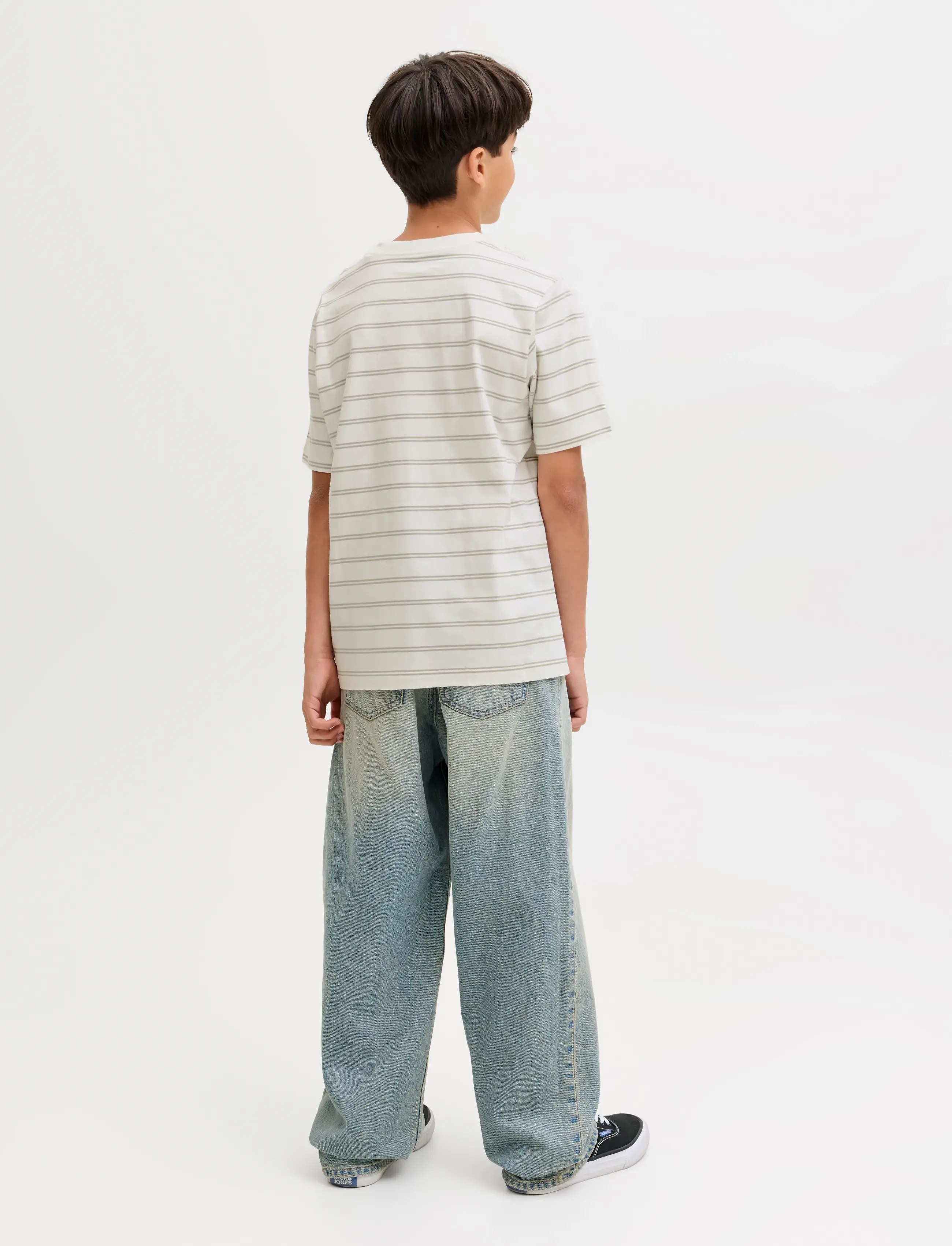 Jack & Jones - JORNORREBRO STRIPE TEE SS CN JNR - kortærmede t-shirts - seagrass - 3