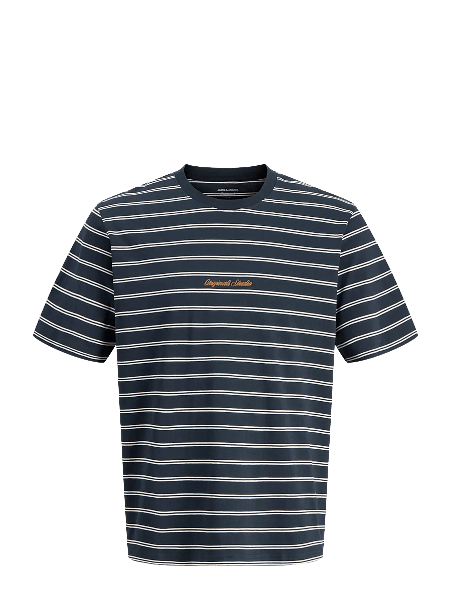 Jack & Jones - JORNORREBRO STRIPE TEE SS CN JNR - kortærmede t-shirts - sky captain - 1